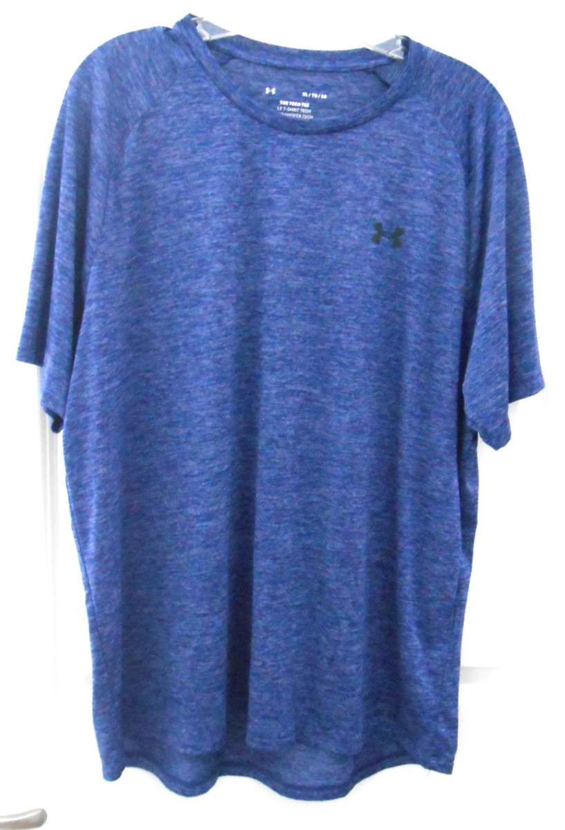men’s t-shirt top blue Under Armour “the Tech Tee” polyester Size Xl