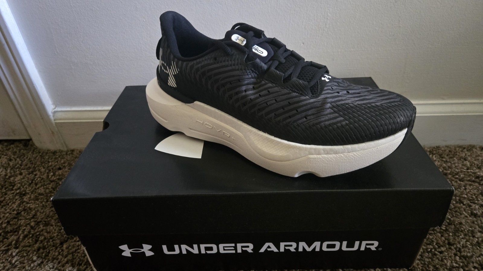 Under Armour Men’s Black and White Athletic Shoes. Brand New. Never Worn!