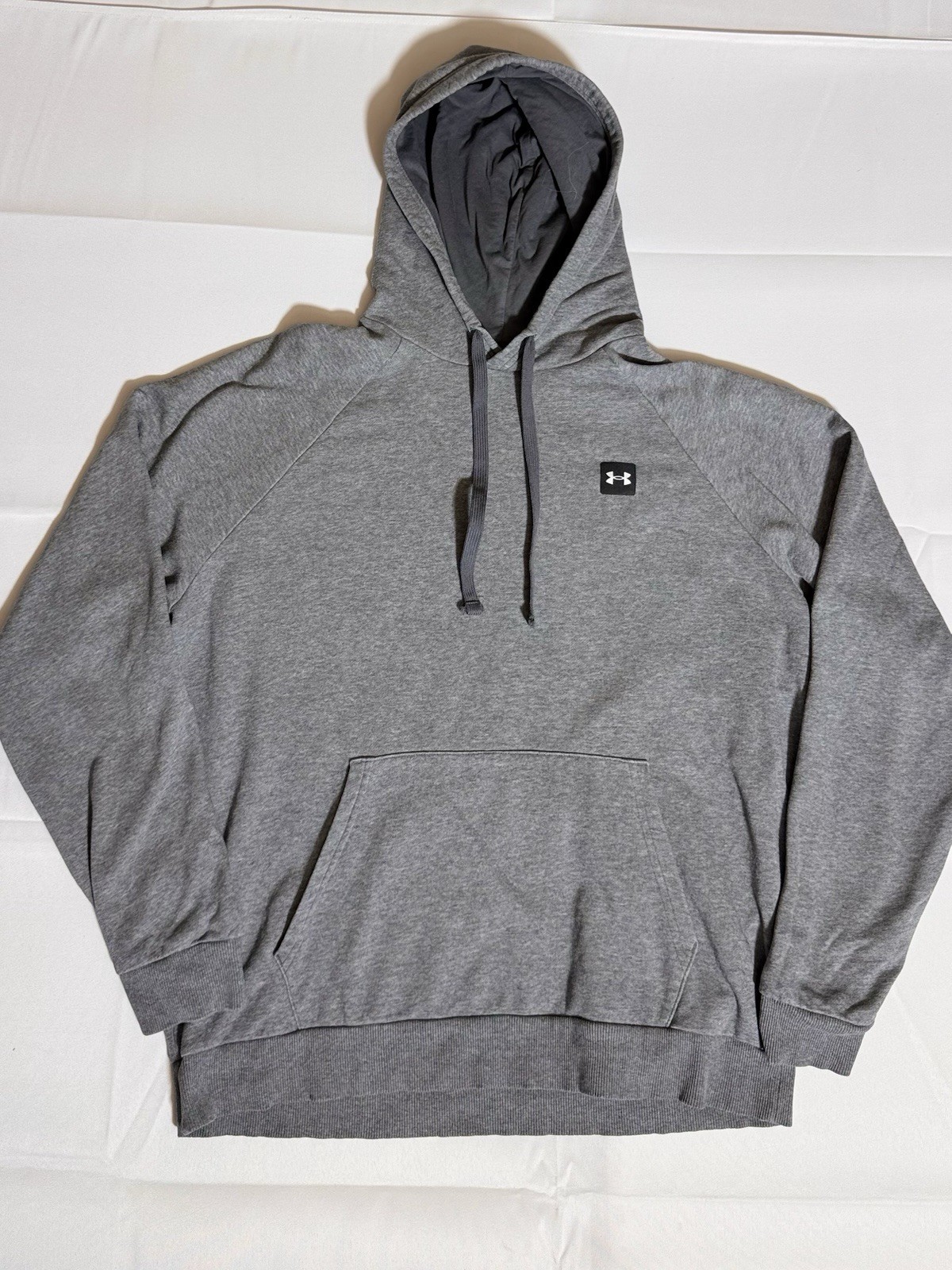 Under Armour, RN#98510, Hoodie, Loose, Drawstring, Gray, Male, Large