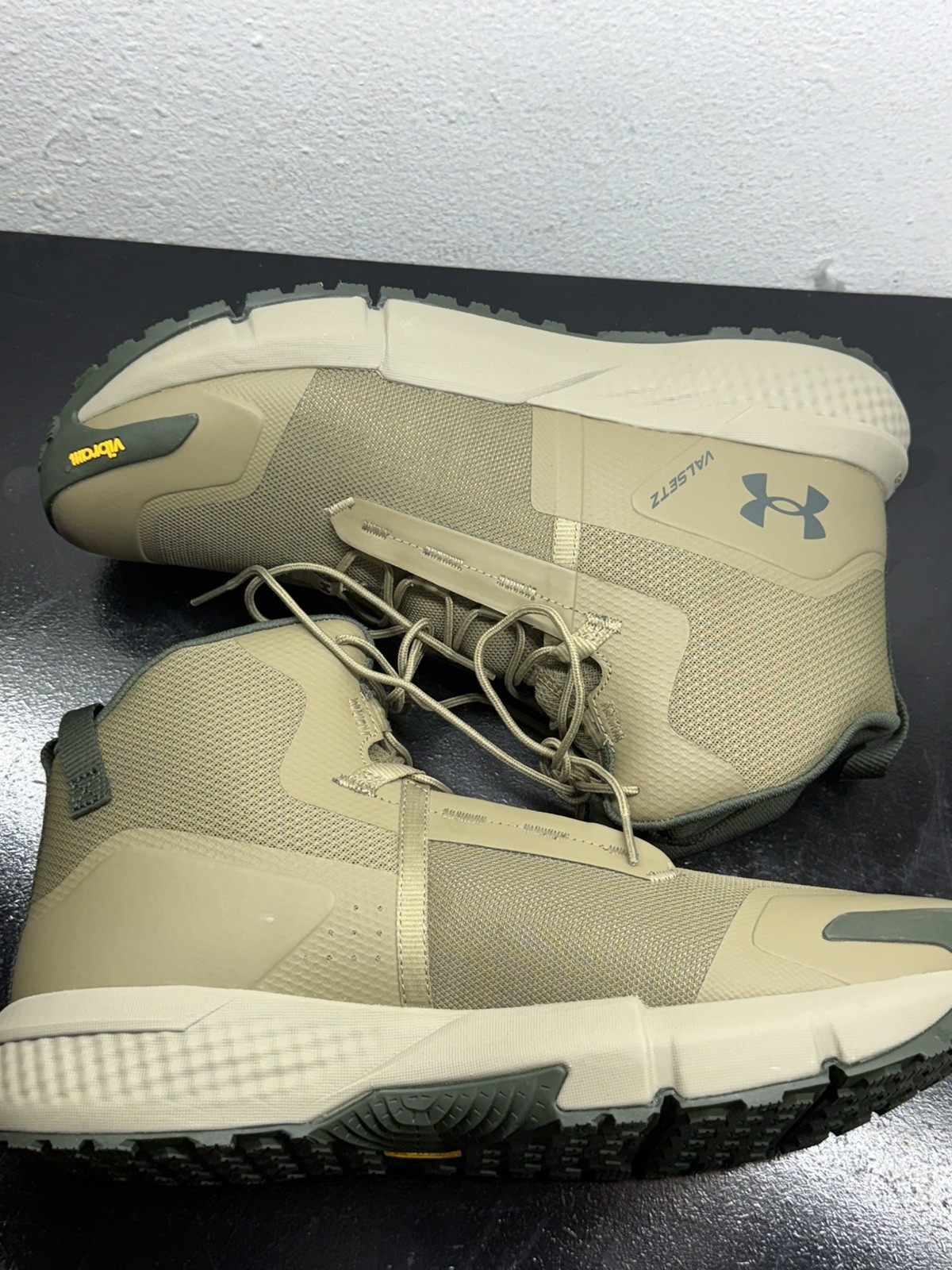 UA Under Armour Charged Valsetz Brown/Olive Tactical Boots Mens Sz 14