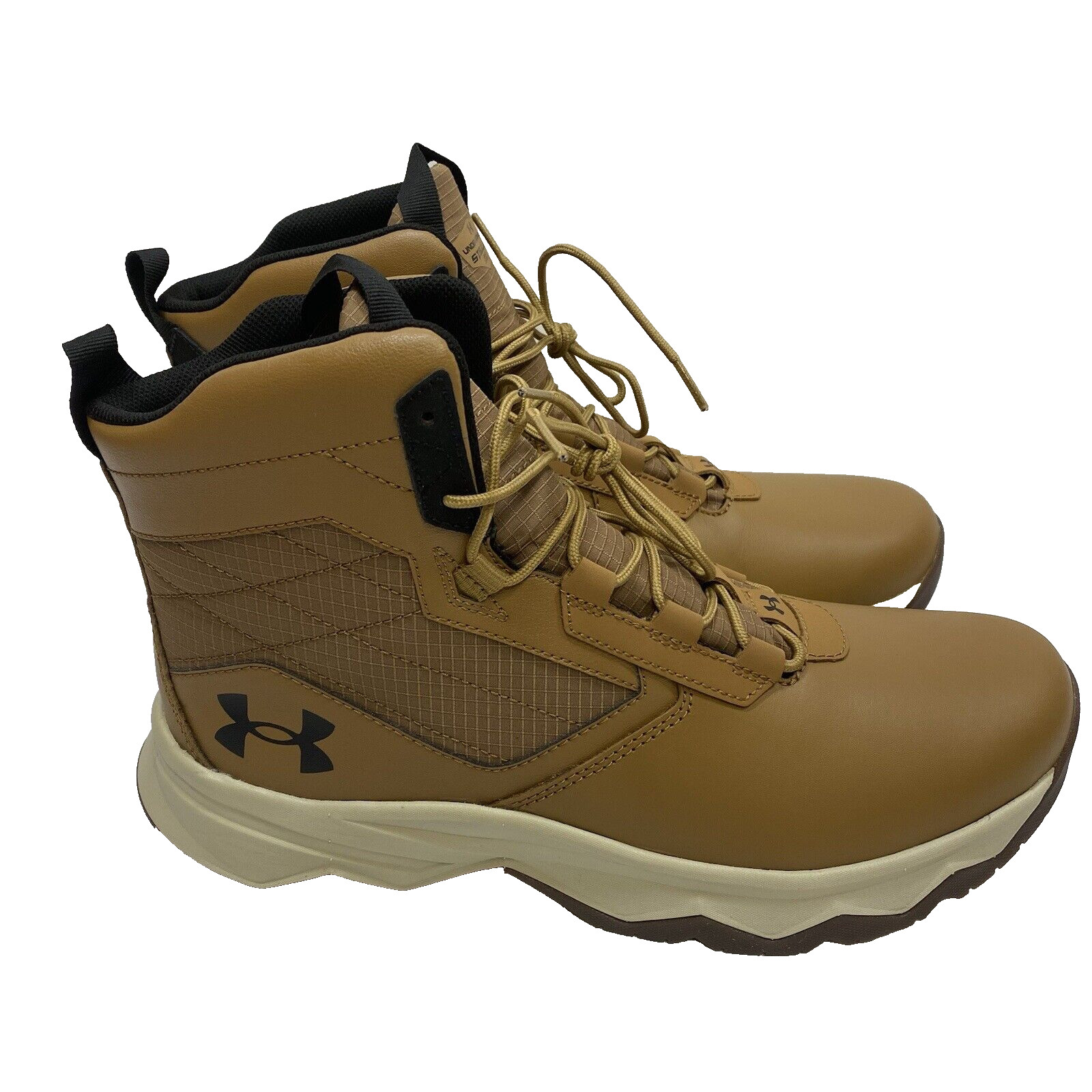 Under Armour Boots Men’s 9 Brown Stellar G2 6″ Tactical Leather High Top Shoes