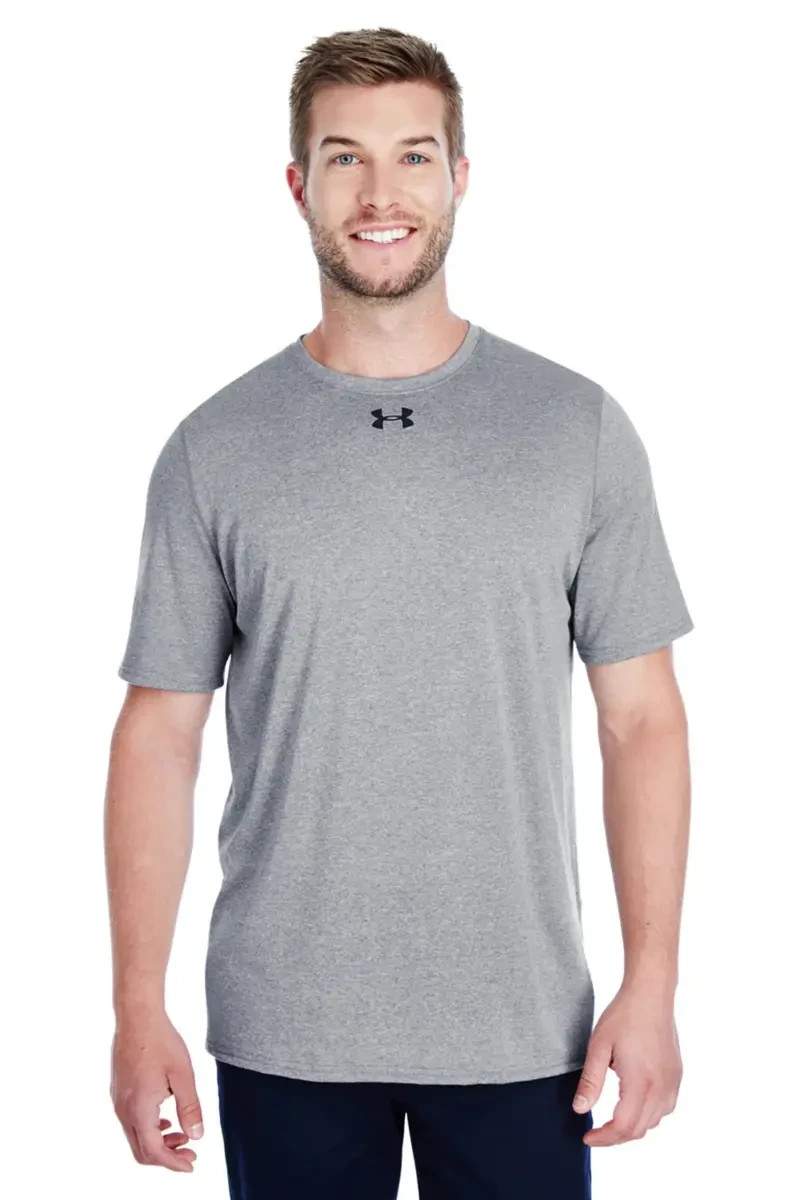 Under Armour Mens Gray Heathered Locker Tee 2.0 Short Sleeve Size M NWT