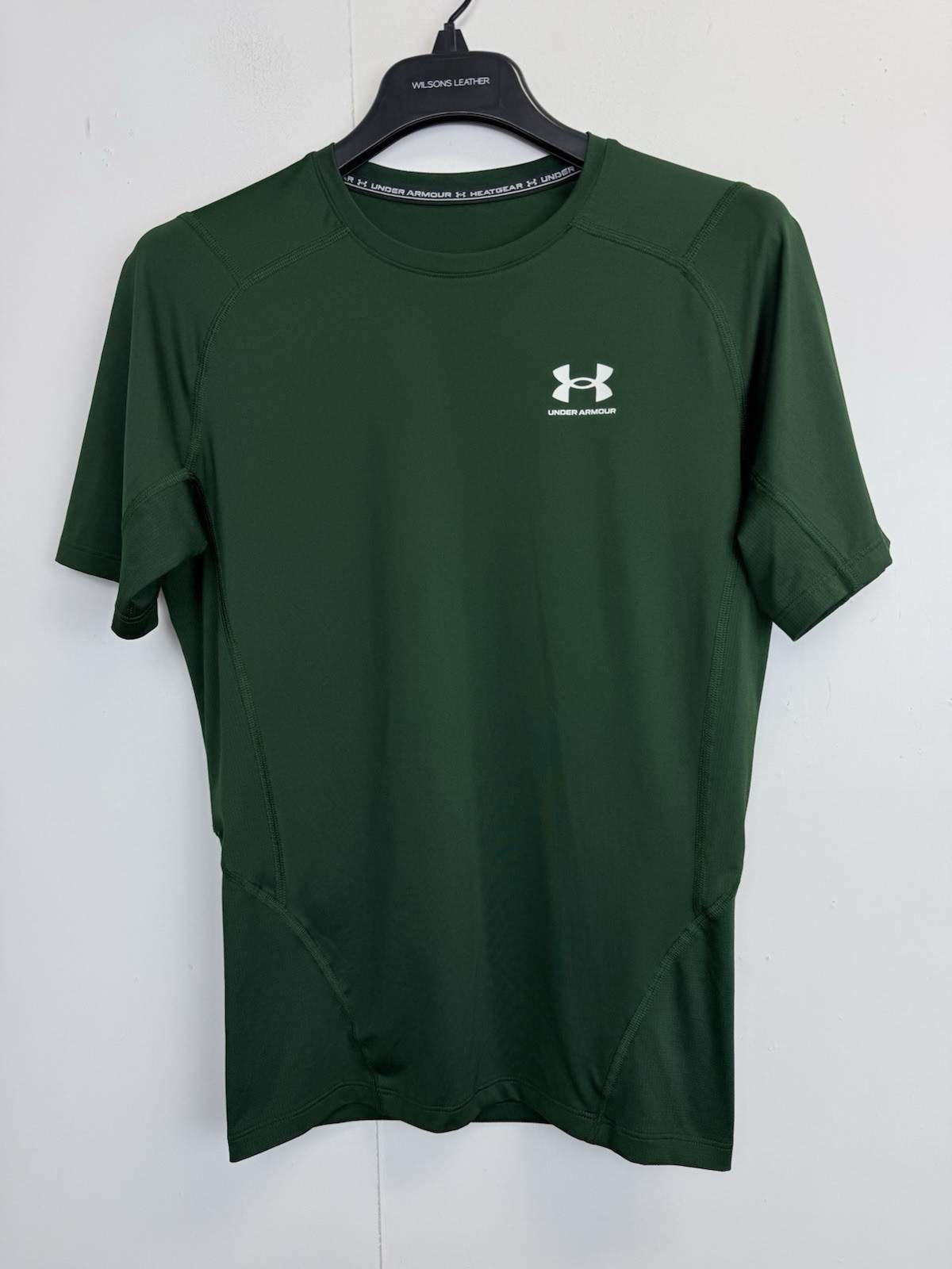 Under Armour UA HeatGear Compression T-Shirt Mens L Short Sleeve Tee Dark Green