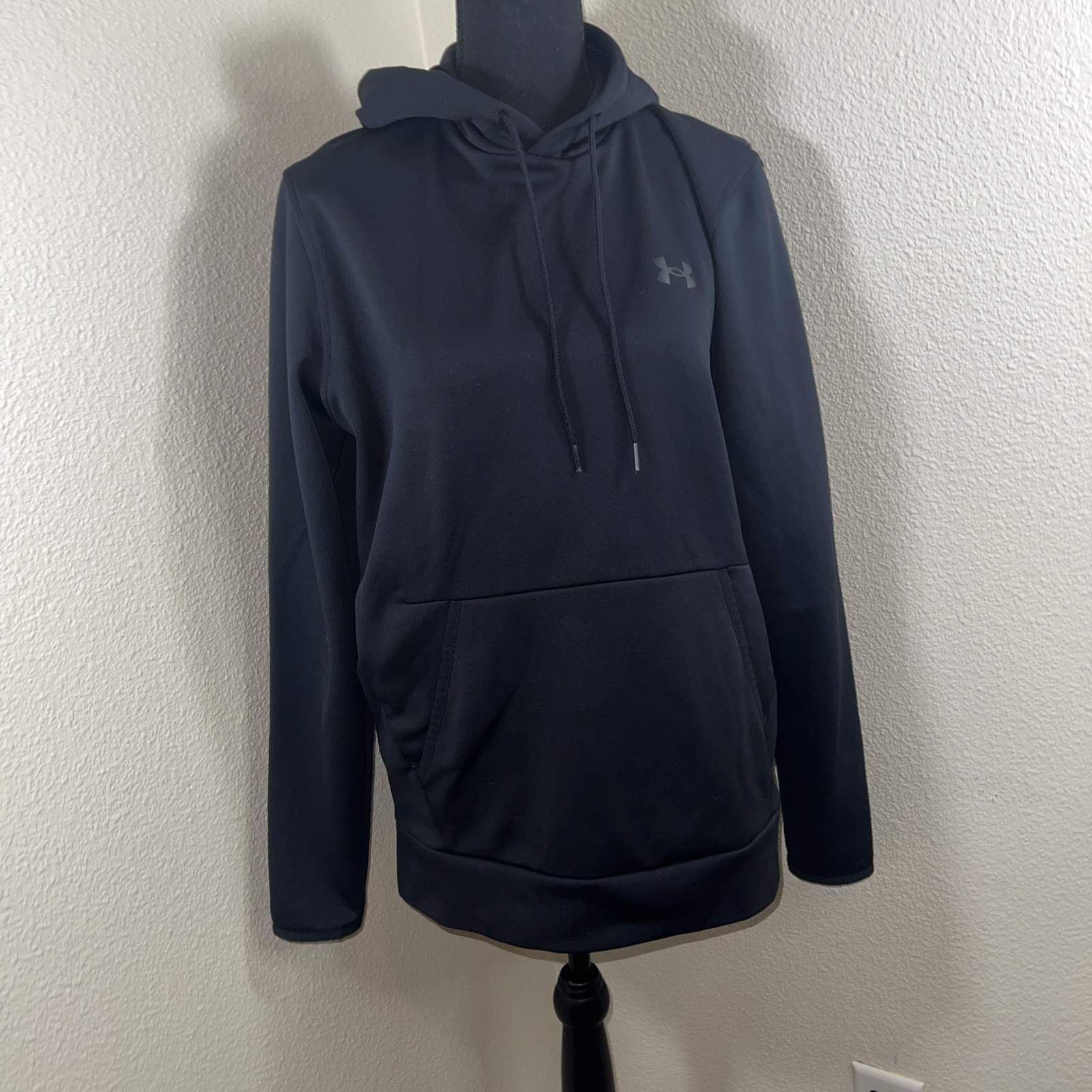 Under Armour (UA IN THE ZONE) Polyester Hoodie Pull-over Black/Steel Size Medium