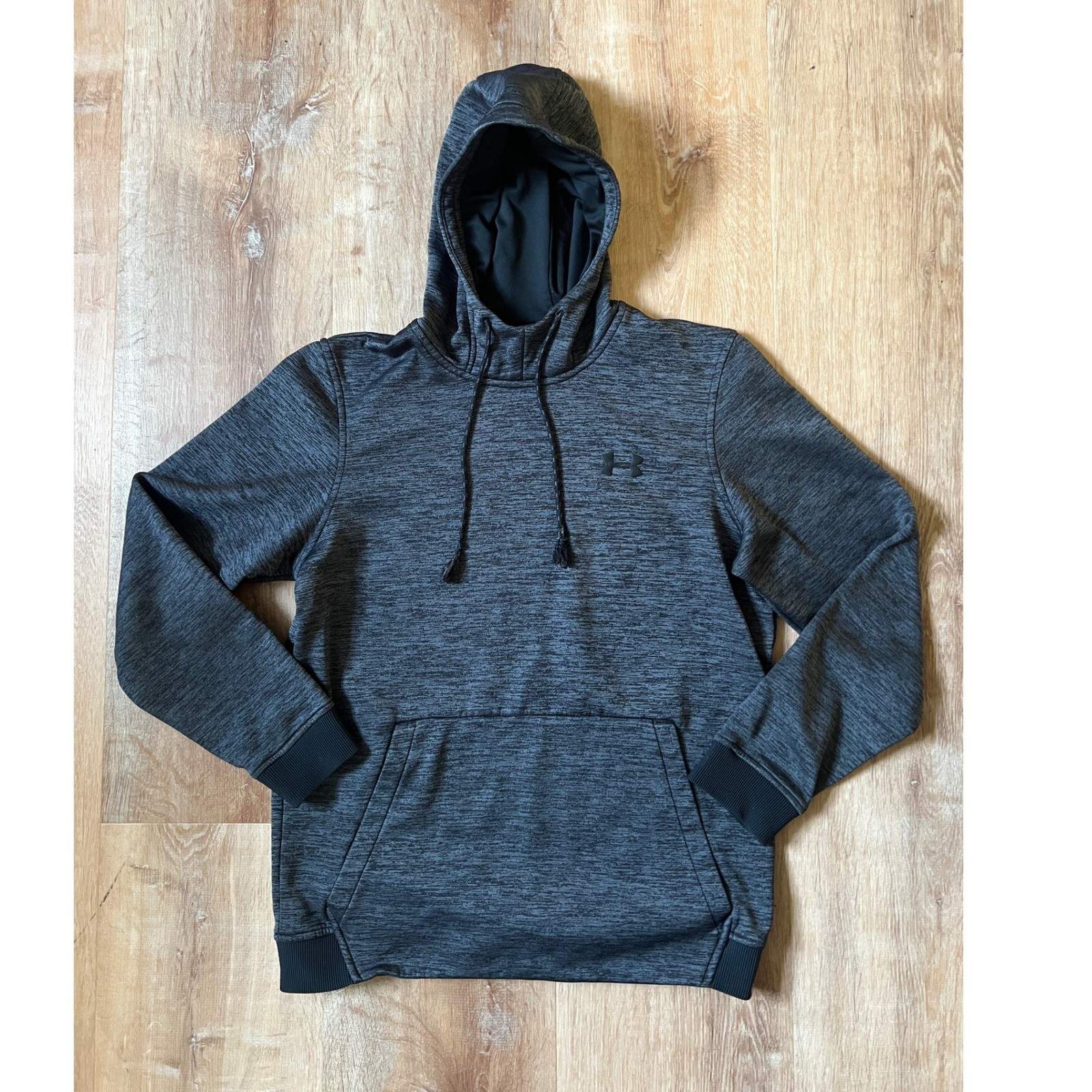 Under Armour ColdGear Men’s Gray Heathered Hoodie Pullover Sweatshirt SM