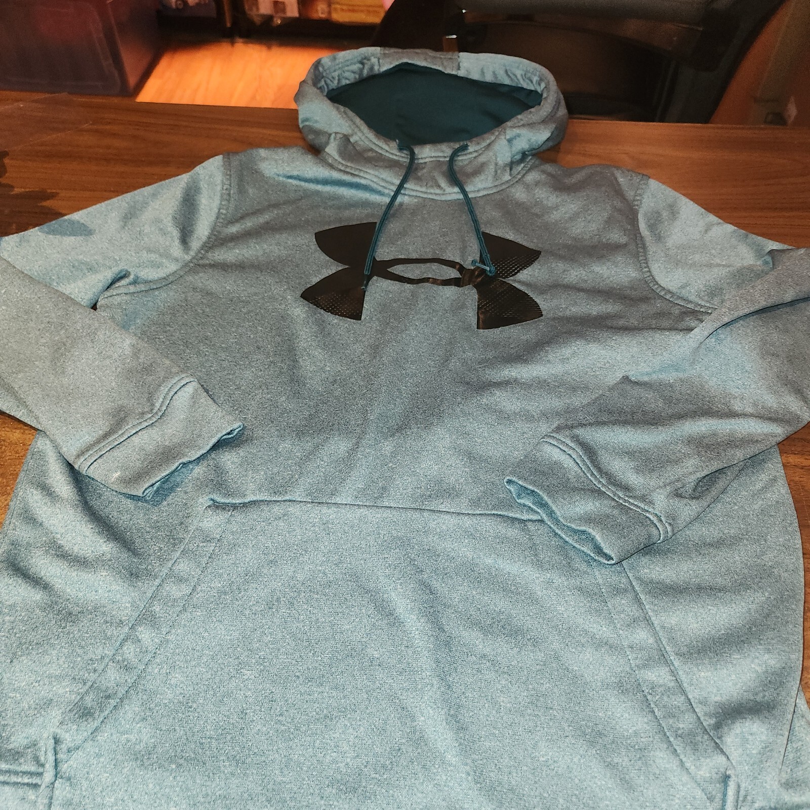 Under Armour Men’s Fleece Big Logo Hoodie 1360606-461 Light Green Mens Medium