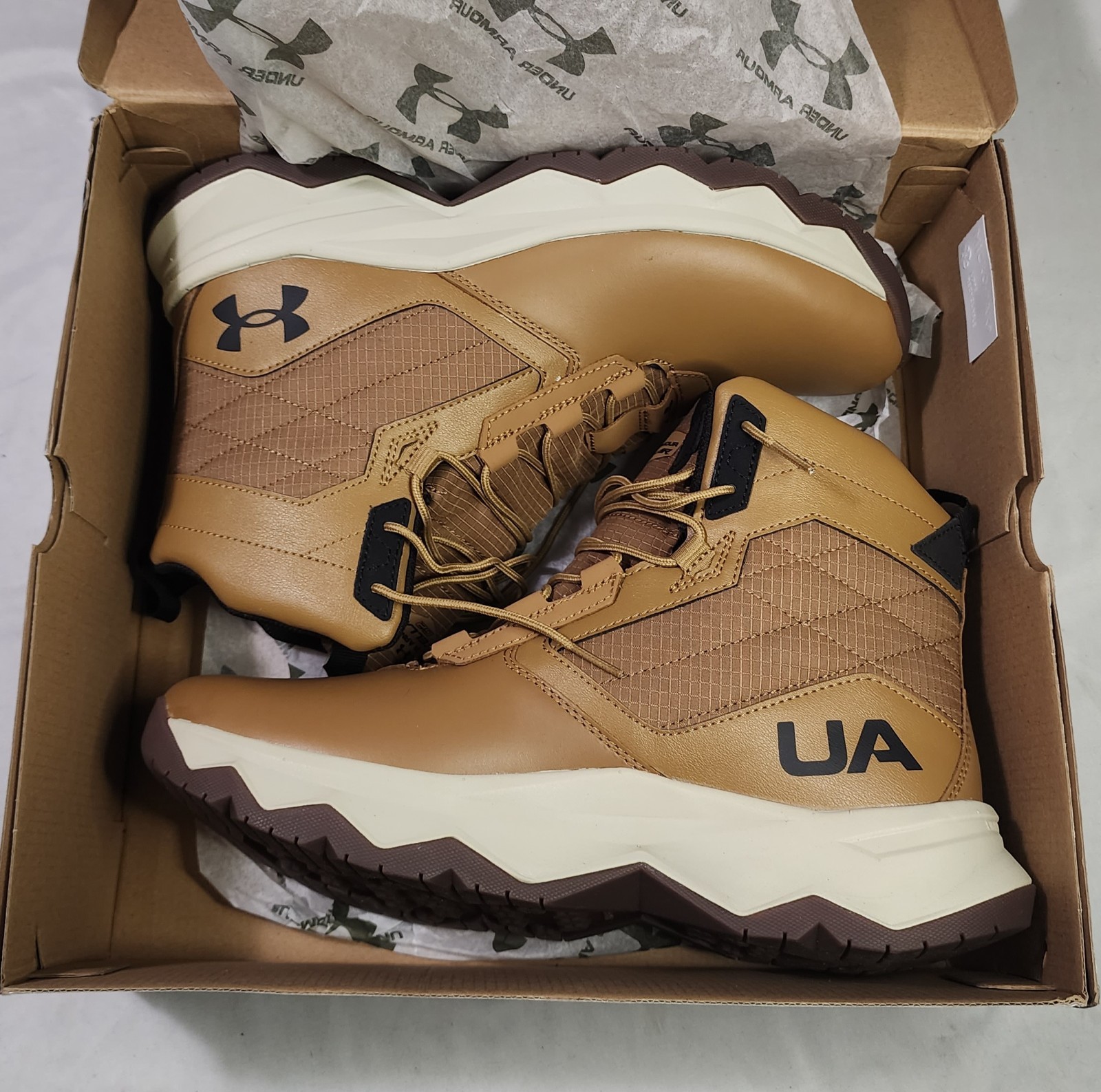 UNDER ARMOUR UA Stellar G2 6″ DESERT TAN Military / Tactical Boots 10.5 NEW wBOX