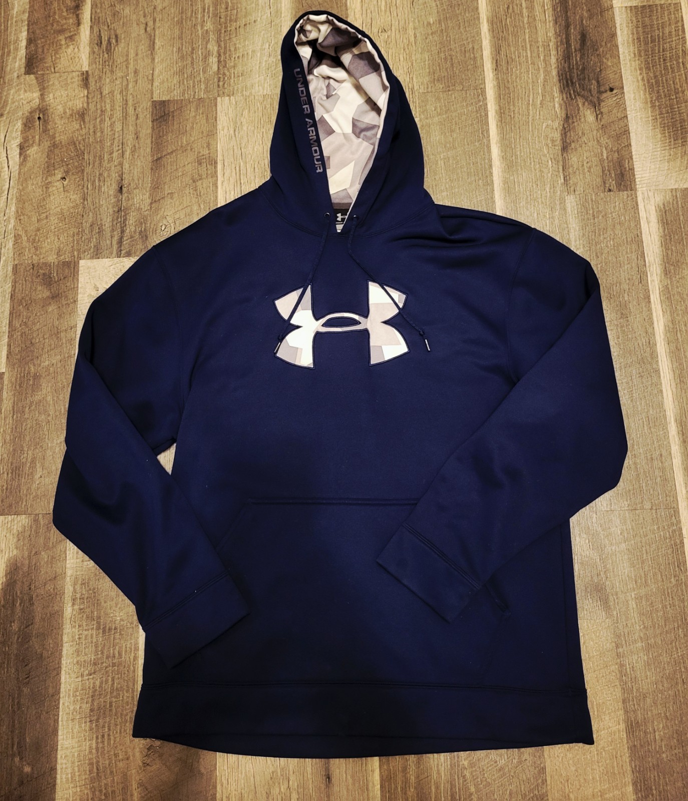 Under armour Fleece Storm Big Logo Men’s Hoodie, Size L – Petrol Blue