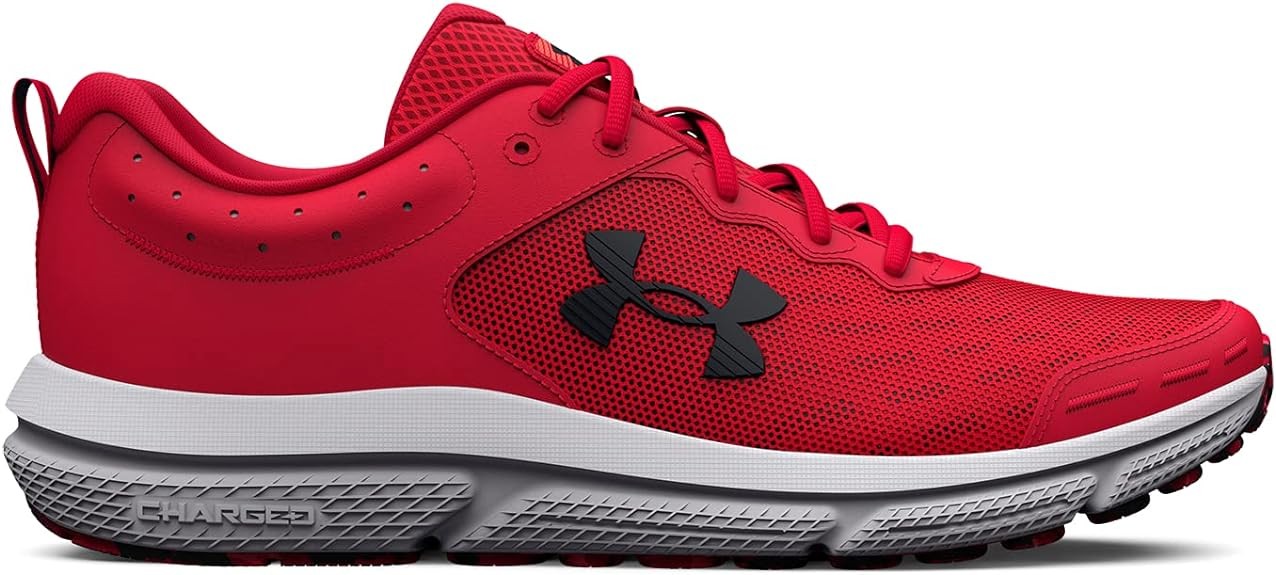 3026175 Under Armour Men’s Charged Assert 10 Running Shoe Red/Red/Black 10