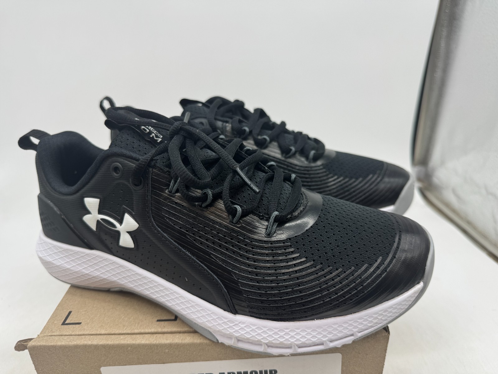 Under Armour Charged Commit Tr 3 Athletic Running Sneakers Men’s Black Lime – 9