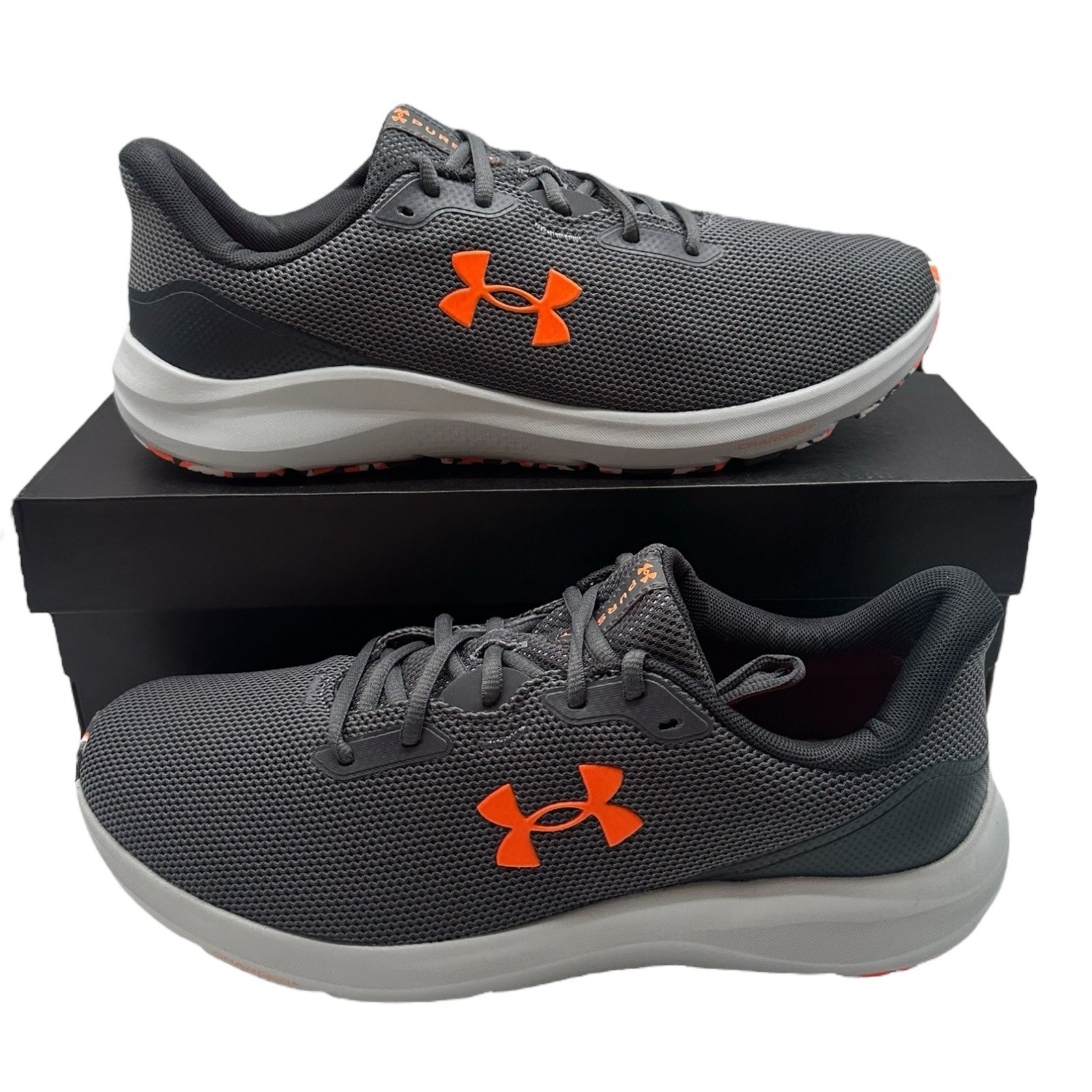 Under Armour Charged Pursuit 4 Running Shoes Mens Sz 11 Grey Sneaker 3028254-025