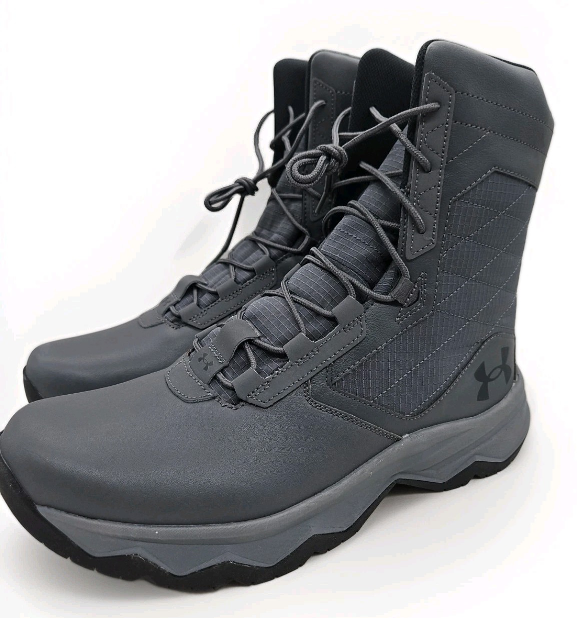 UNDER ARMOUR MENS Grey Stellar G2 8″ Tactical Boots 3024946-001 Size 13