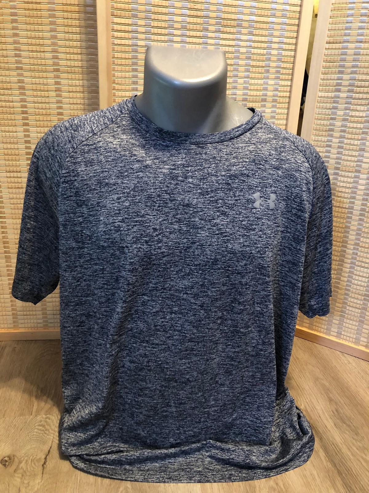 Under Armour Athletic Sportswear SS Men’s Shirt Blue Static Large L Tech Tee 704
