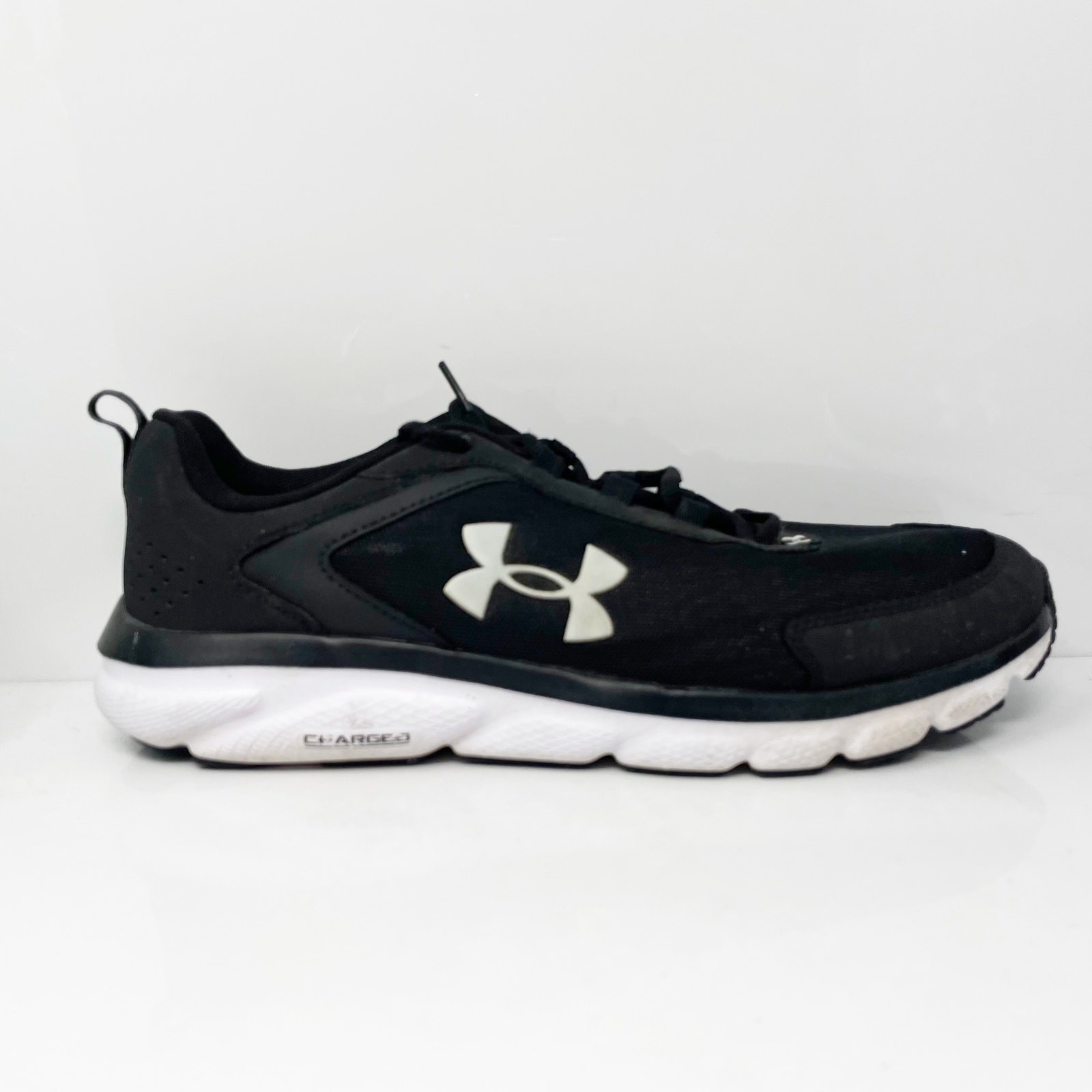 Under Armour Mens Charged Assert 9 3024590-001 Black Running Shoes Sneaker Sz 12