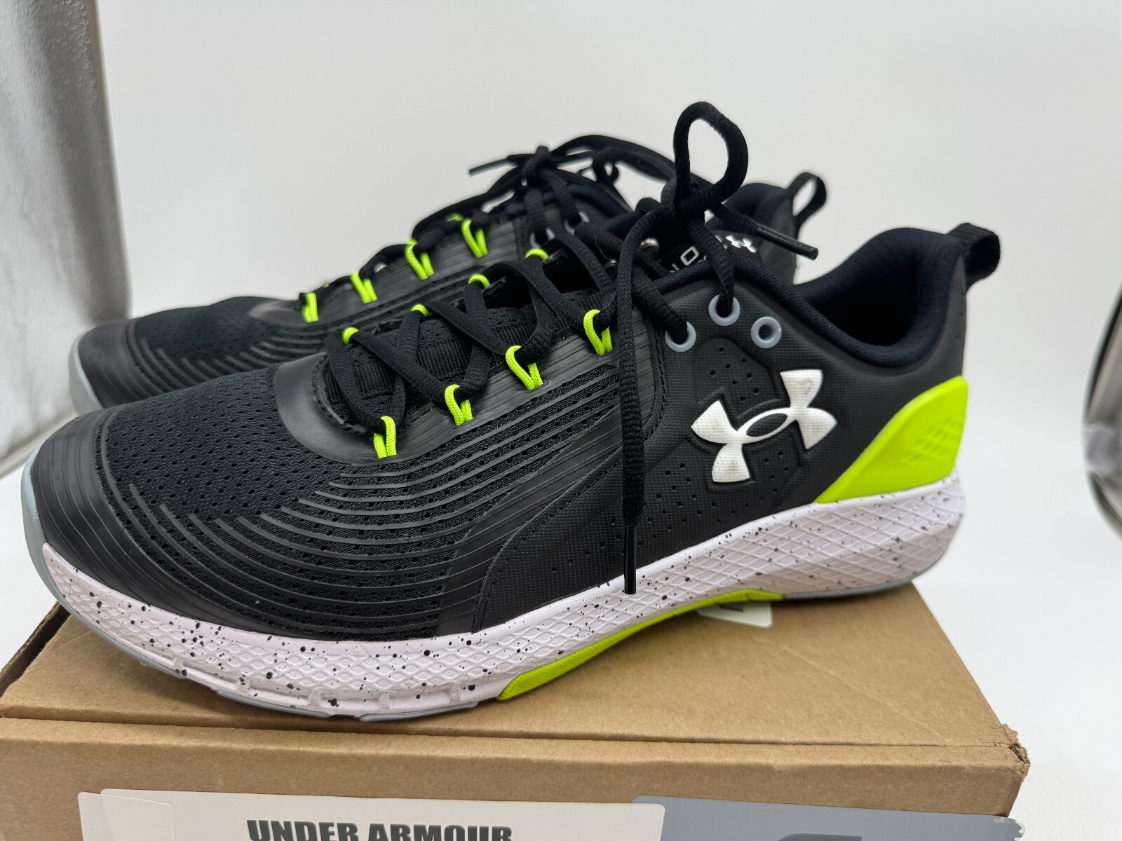 Under Armour Charged Commit Tr 3 Athletic Shoes Men’s Black Sneakers – 11.5