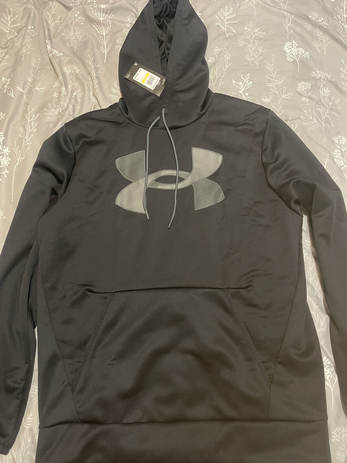 Under Armour UA Hoodie Men’s Fleece Big Logo Stretchy Black Size M New With Tags