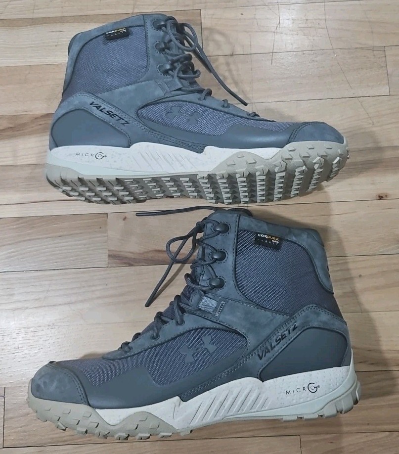 Under Armour Valsetz Tactical Boots Cordura Gray Mens 9 NEW 3022289-100 Sample