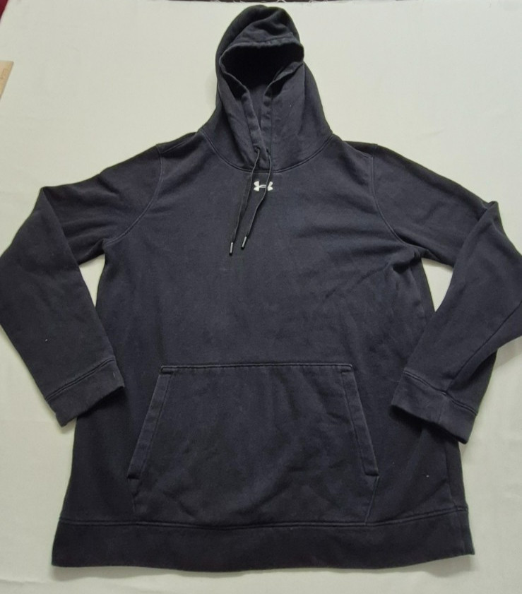 Under Armour Loose men’s black front pocket drawstring hoodie sweatshirt sz. Lg