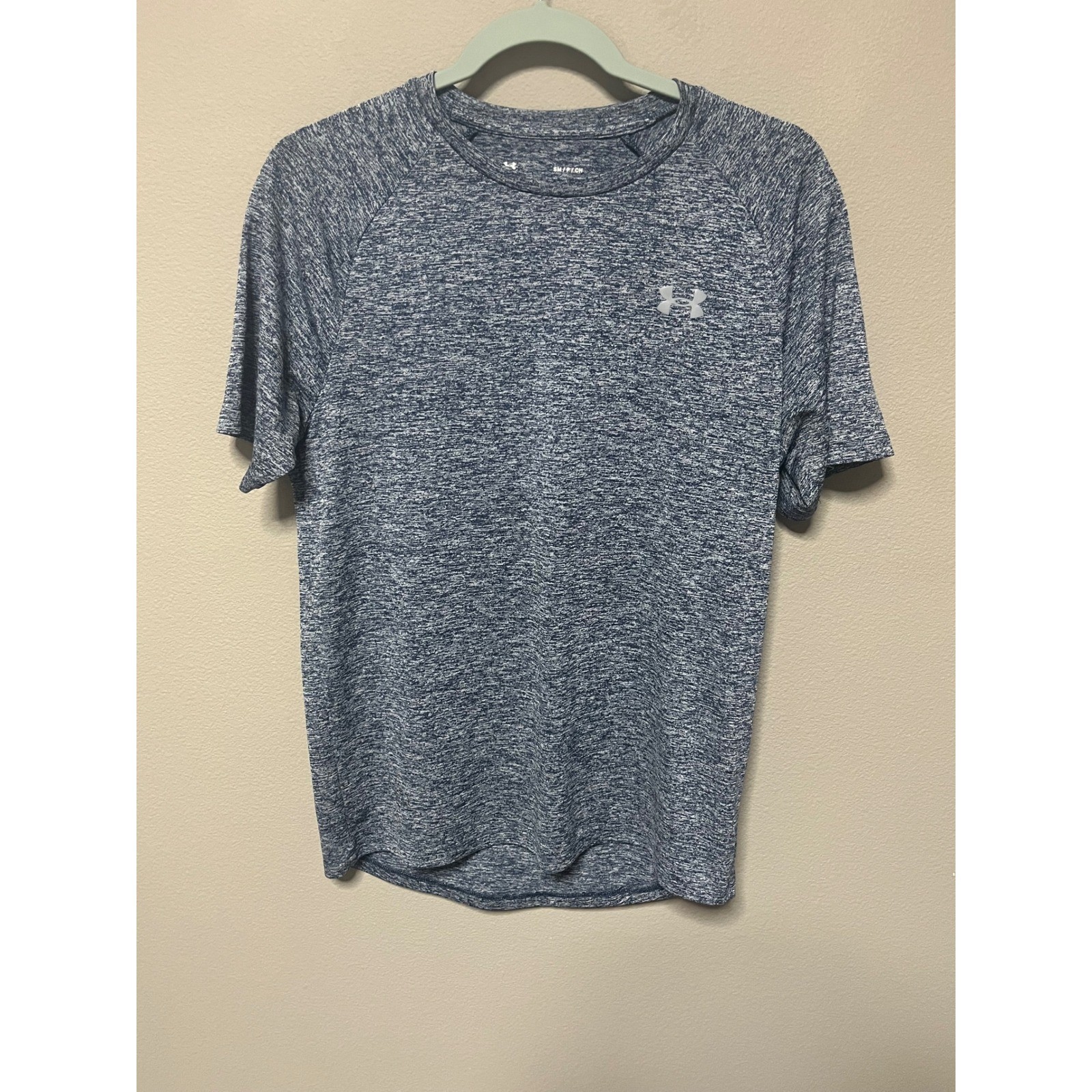 Under Armour Tech Tee Short Sleeve Heathered Blue Athletic TShirt SM
