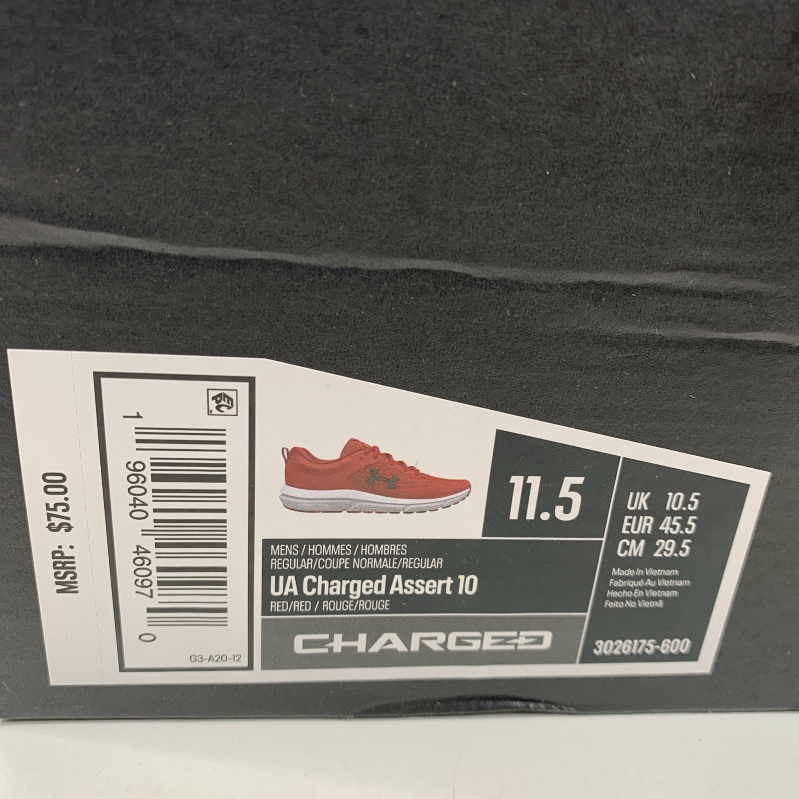 Under Armour 3026175 Men’s Training UA Charged Assert 10 Running Athletic Shoes