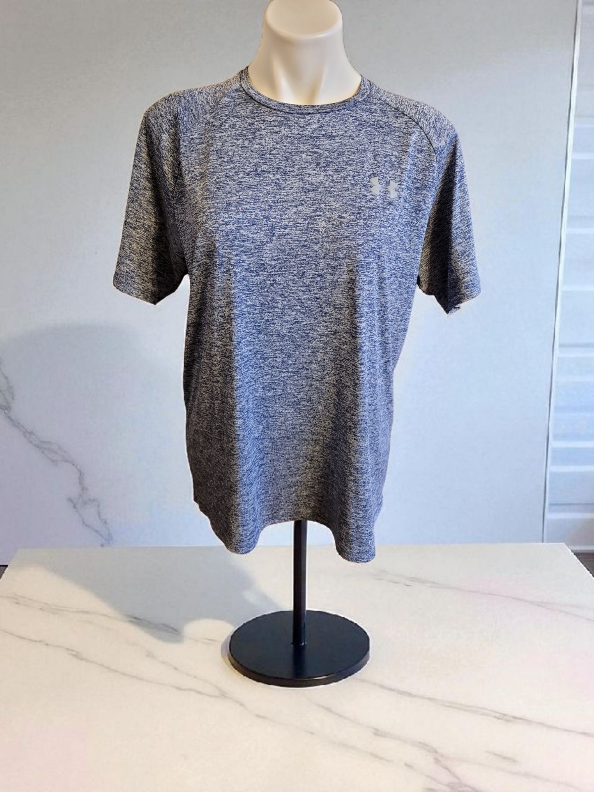 Under Armour Blue Heather The Tech Tee Fitness  Shirt LARGE