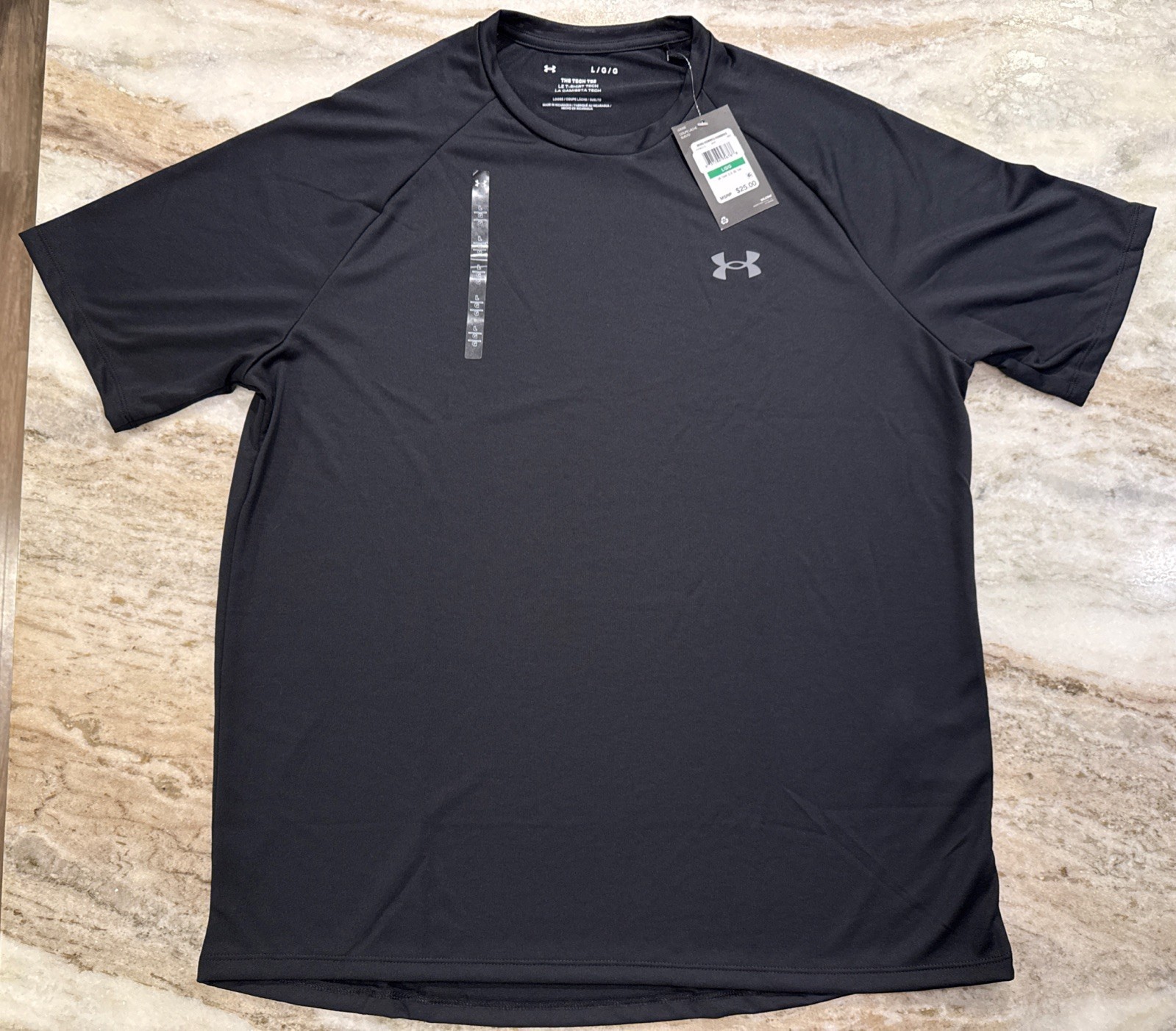 NWT Under Armour Tech 2.0 Short Sleeve T-Shirt Tee Men’s Large (L) Black