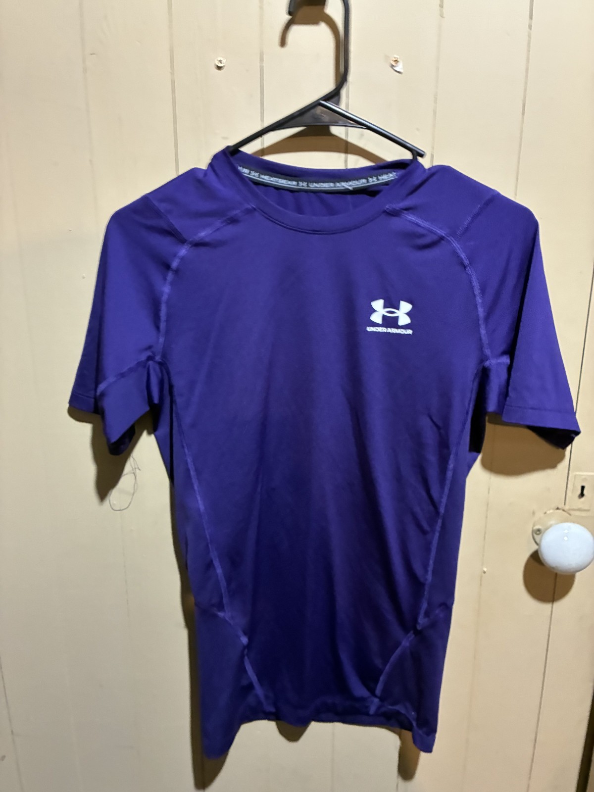 Under Armour HeatGrear Blue Compression Short Sleeve Shirt Size M