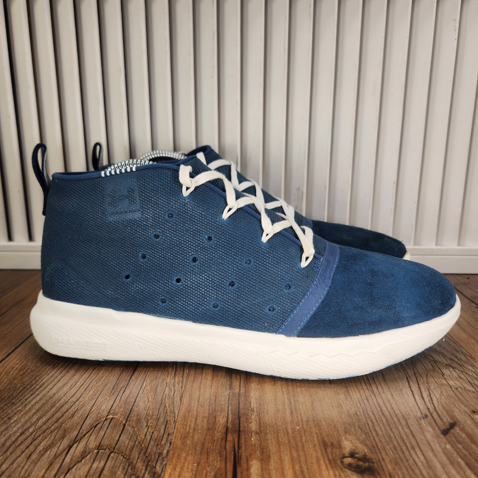 Under Armour Charged 24/7 Mid 3020007-400 Mens Sz 8 Blue Training Sneakers Shoes
