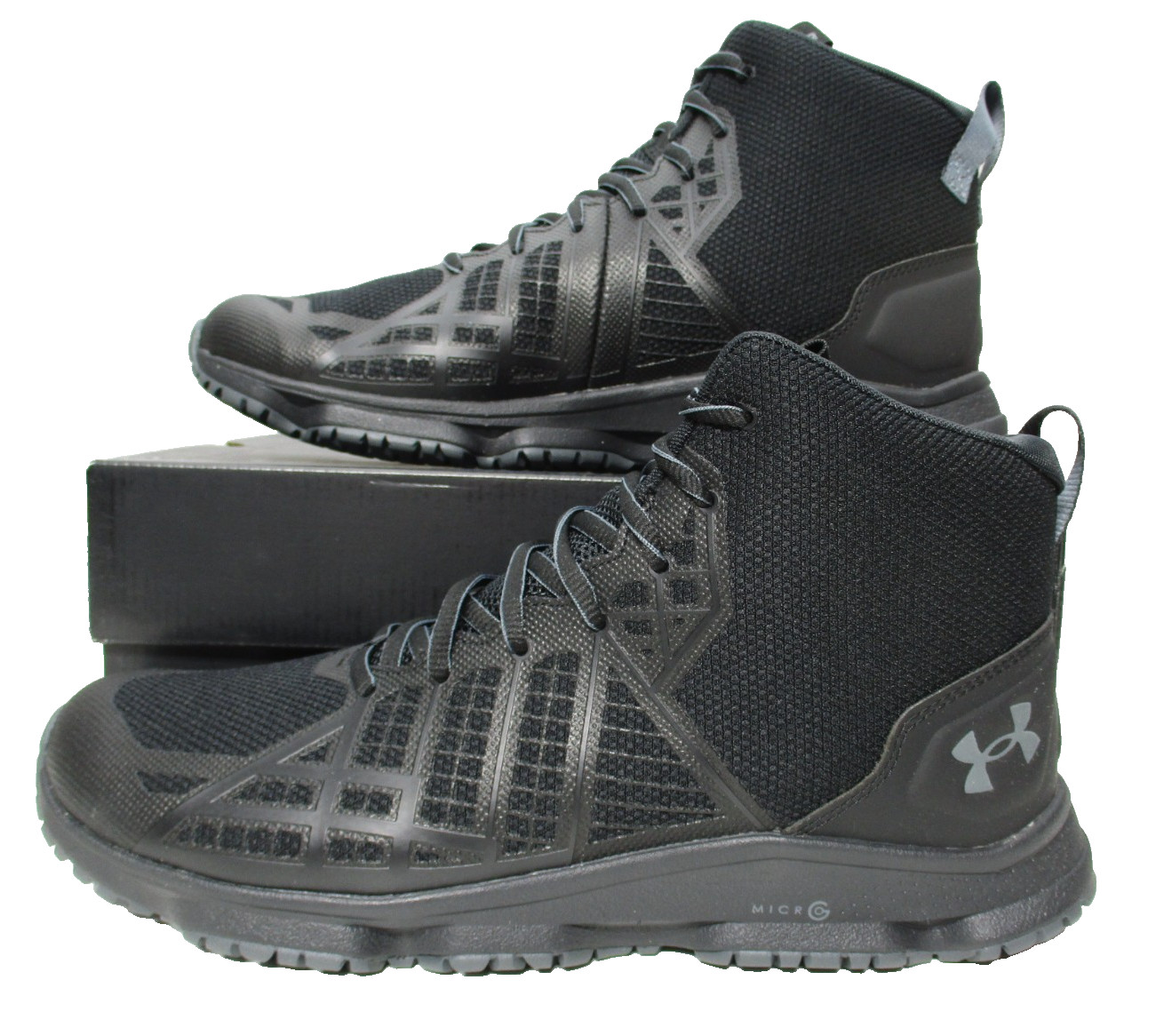 Under Armour UA Micro G Strikefast Mid Tactical Shoes  Boots Mens Sz 10 Black
