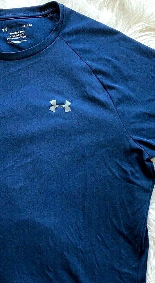 Under Armour The Tech Tee Men’s Short Sleeve T-Shirt Blue Size Large Polyester