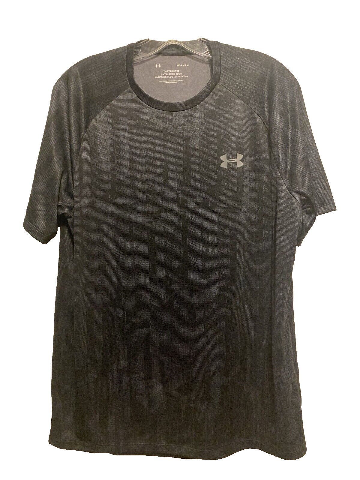Under Armour The Tech Tee Men’s Short Sleeve Shirt Size Medium NWOT Black Print