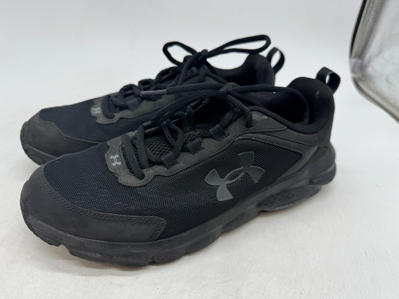 Under Armour Charged Assert 9 Sneakers Men’s Black Lace Up Running Shoes – 10