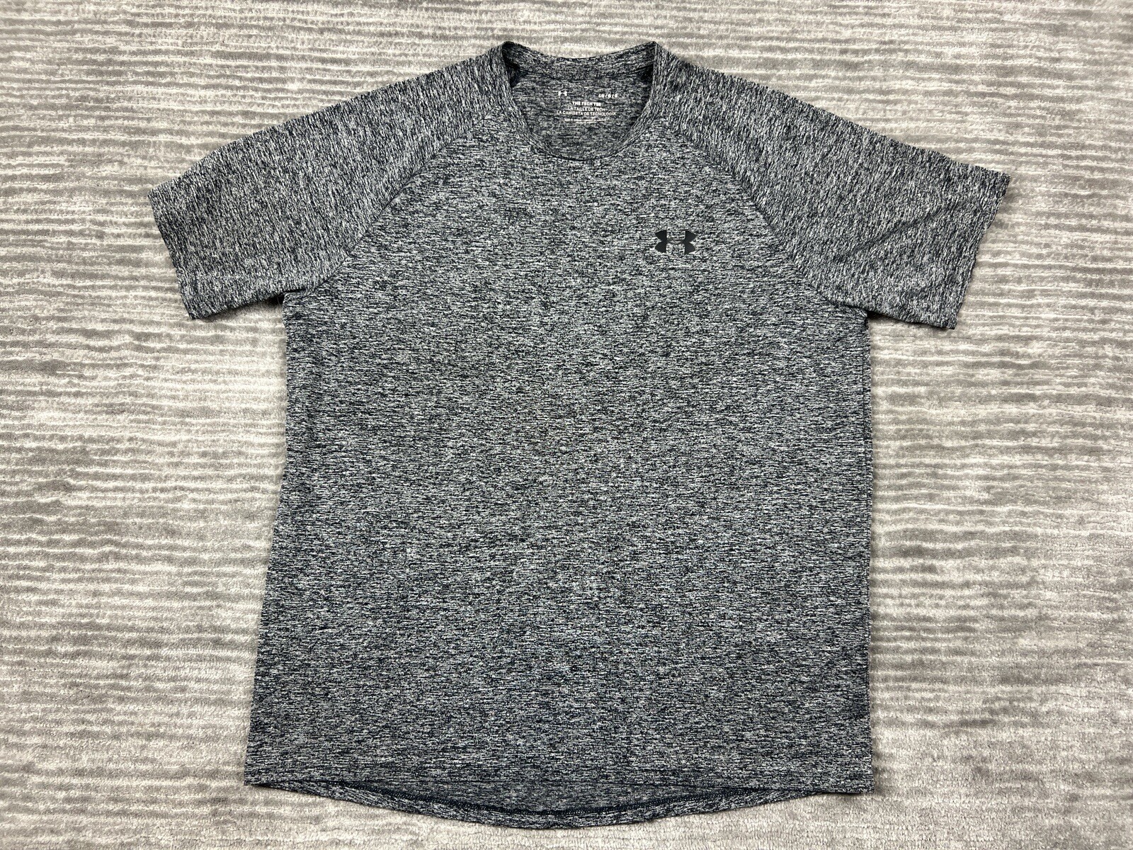Under Armour Shirt Mens Large Gray The Tech Tee Polyester Blend Casual