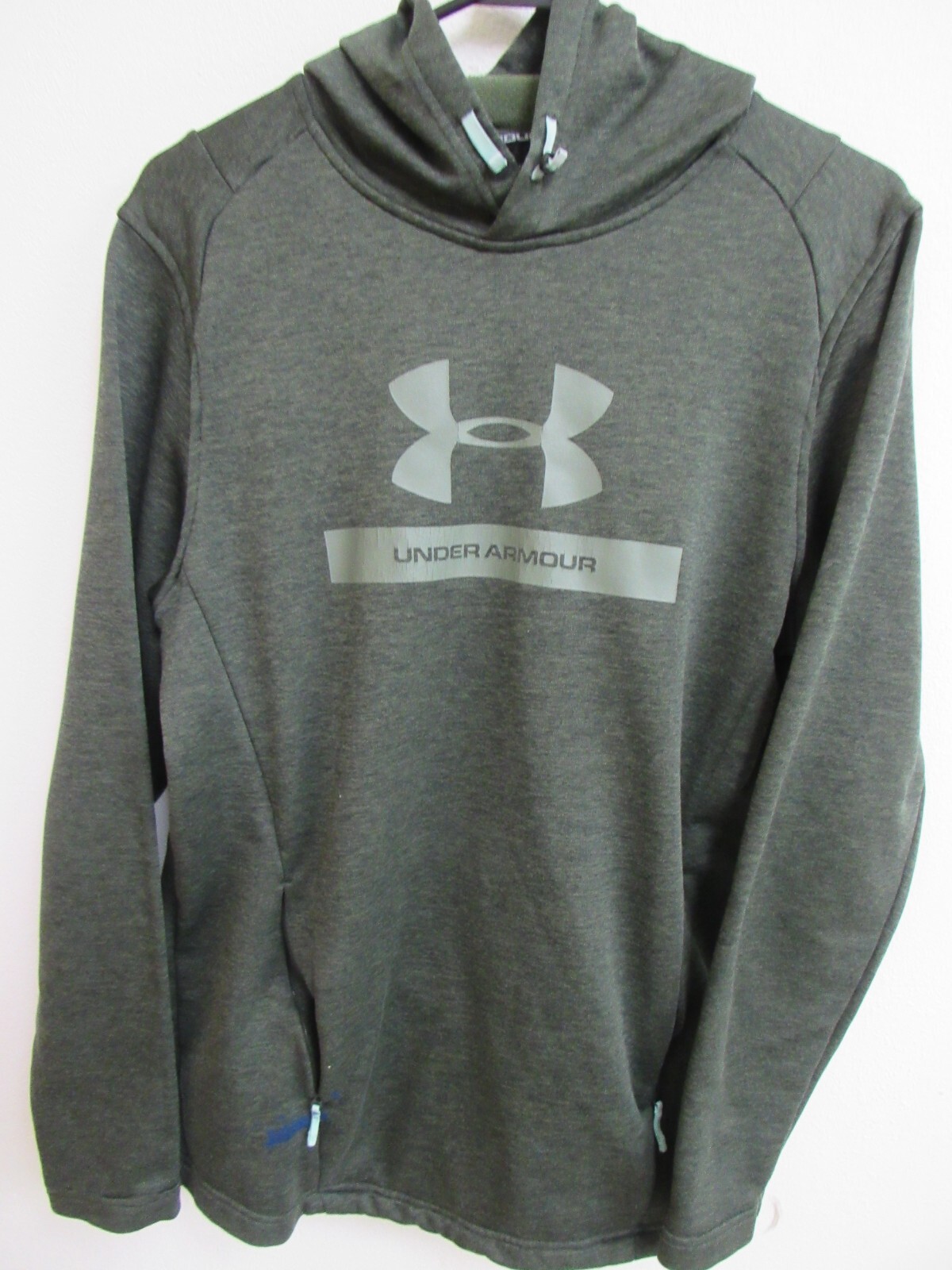 Under Armour Coldgear Fitted Green Hoodie Hooded Sweatshirt Medium