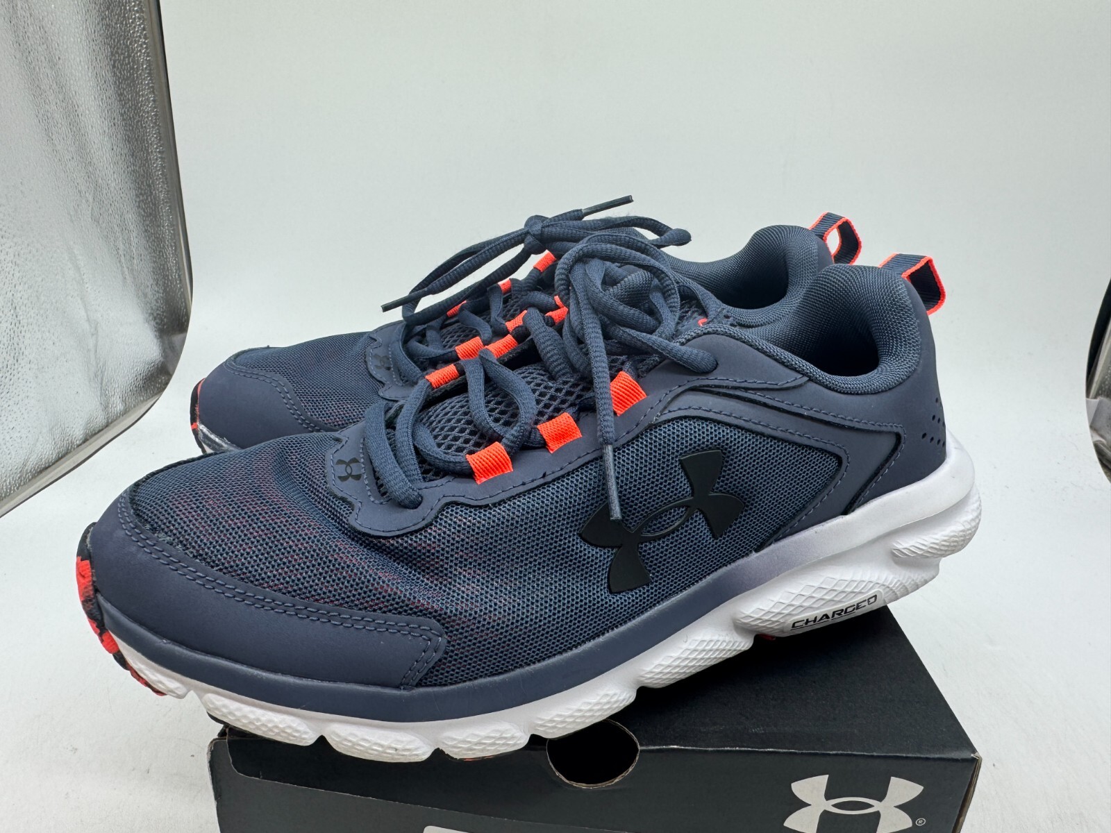 Under Armour Charged Assert 9 Marble Sneaker Men Downpour Gray Running Shoes – 9