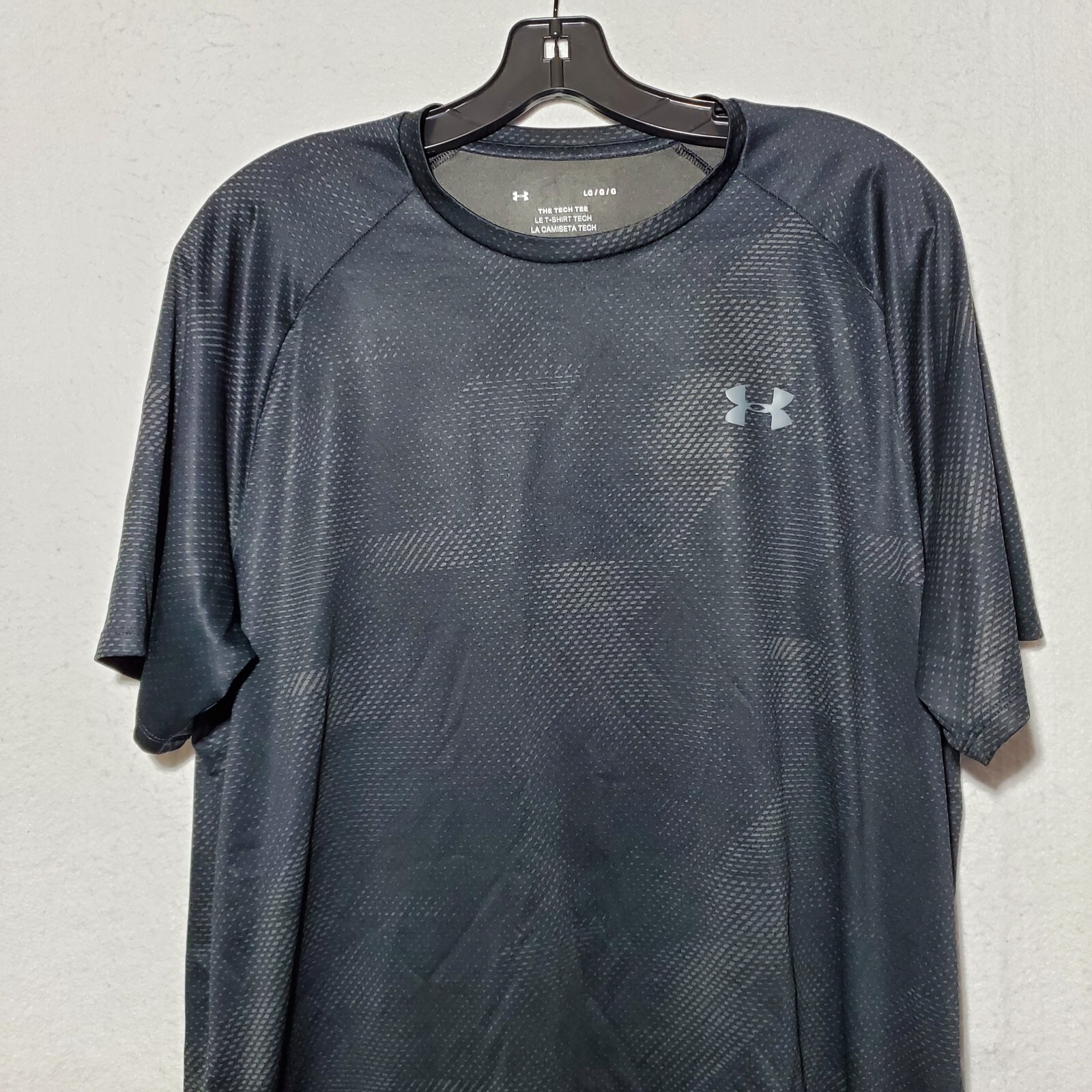 Under Armour Shirt Men’s Large Black Gym Sports The Tech Tee Authentic Fit