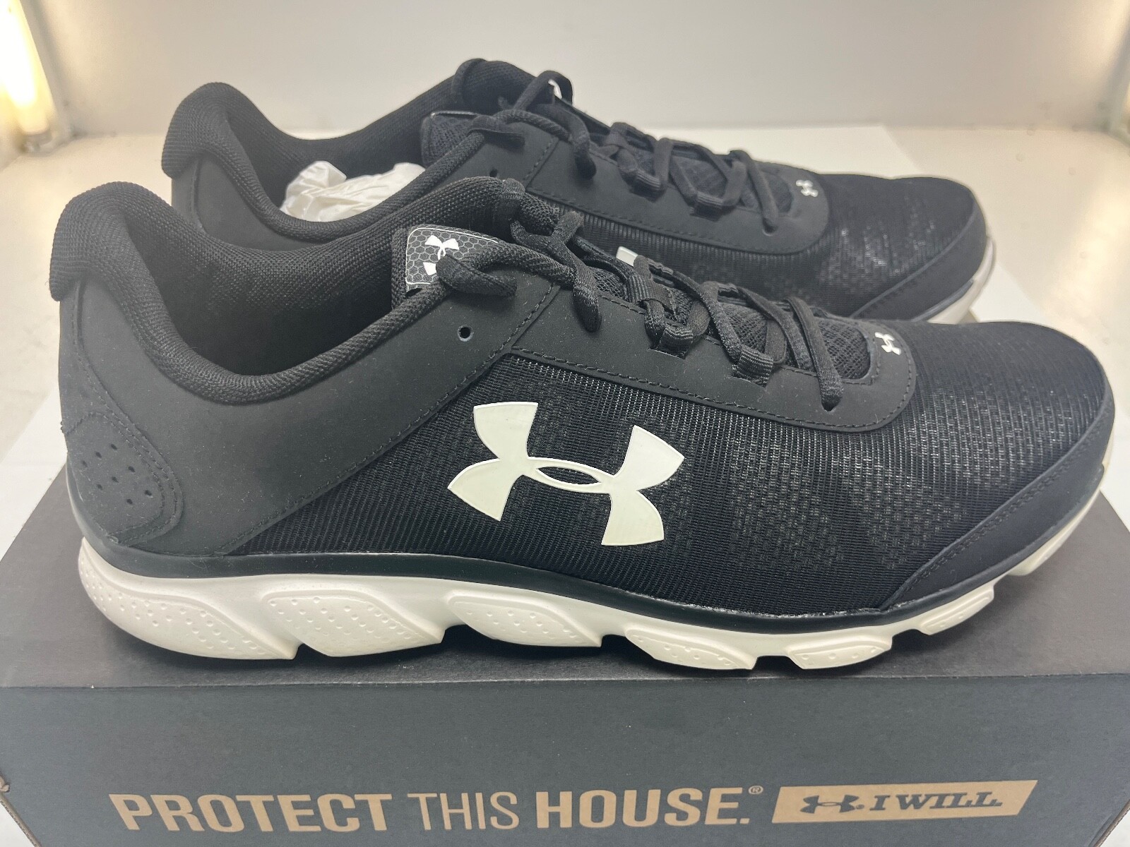 UNDER ARMOUR Micro G Assert 7 Mens Running Shoes 3020673-001 NEW Black FREE ship