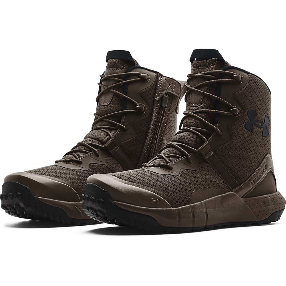 Under Armour 3023748 Men’s UA Micro G Valsetz Side-Zip Boots – Brown – Size 6