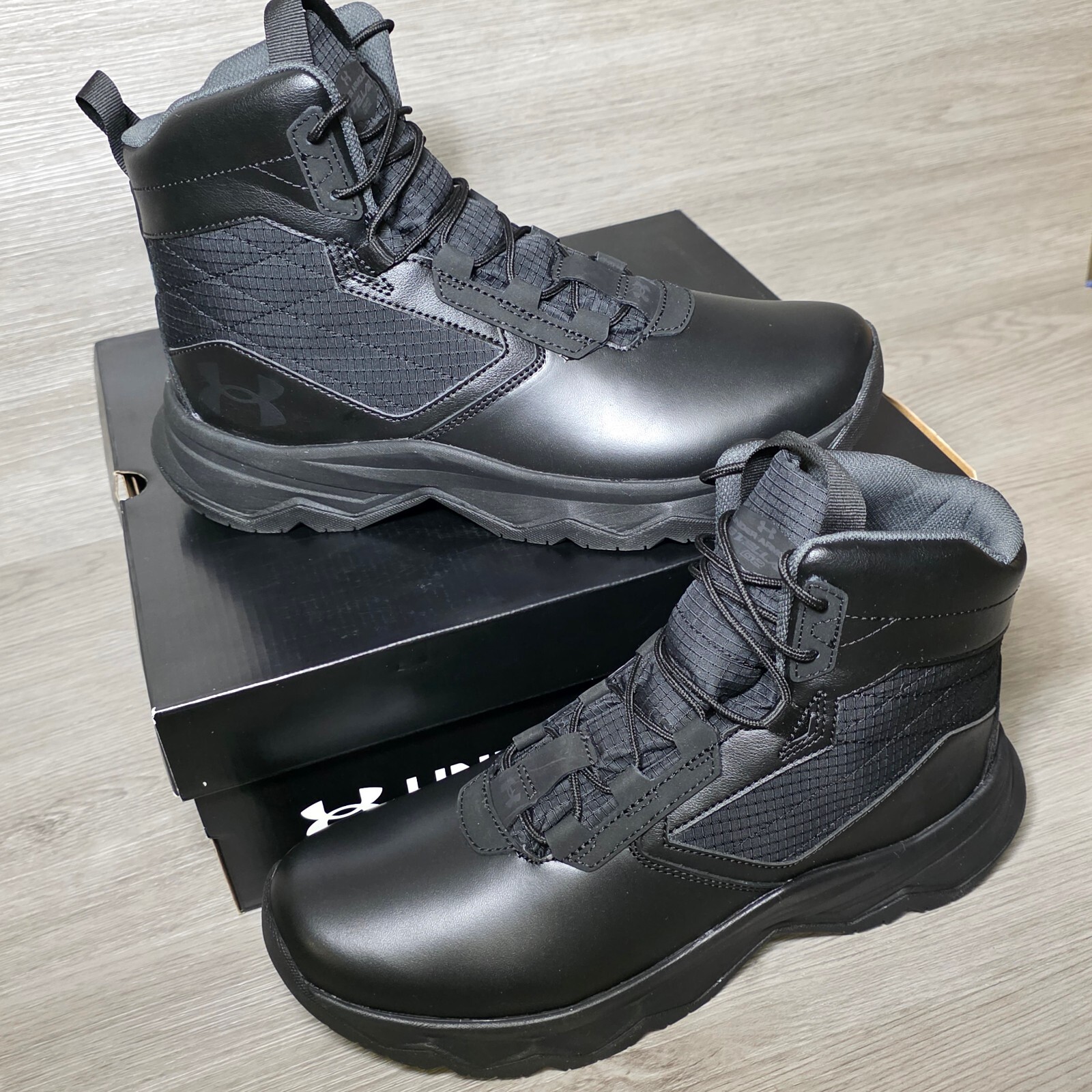 Under Armour Men Stellar G2 6″ Slip Resistant Tactical Trail Boots Size 10 Black