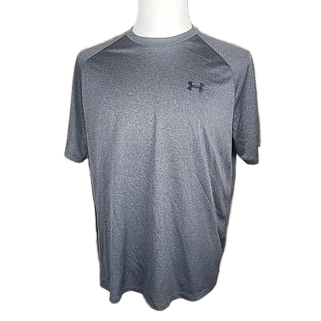 Under Armour Mens The Tech Tee Charcoal Gray T-Shirt Size L