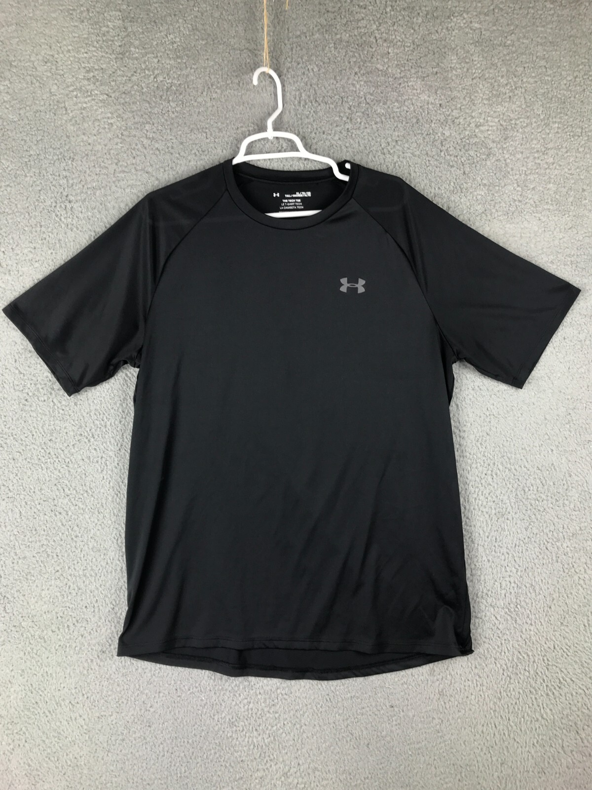 Under Armour The Tech Tee Mens Short Sleeve Crew Neck Black Pullover T Shirt XL