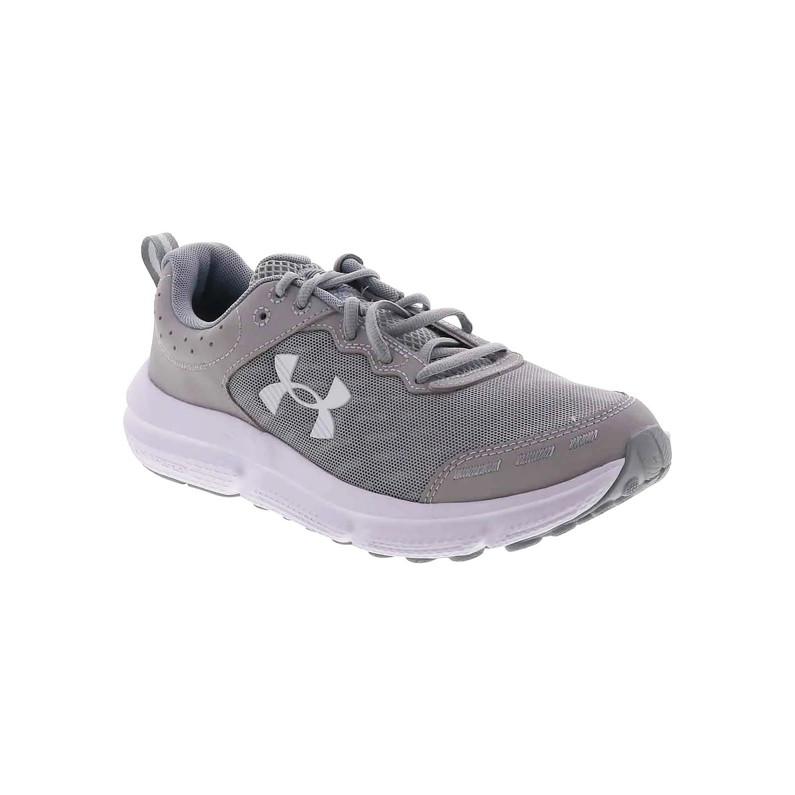 Under Armour Men’s 14 Grey White Charged Assert 10 Running Shoes Athletic LE6-9
