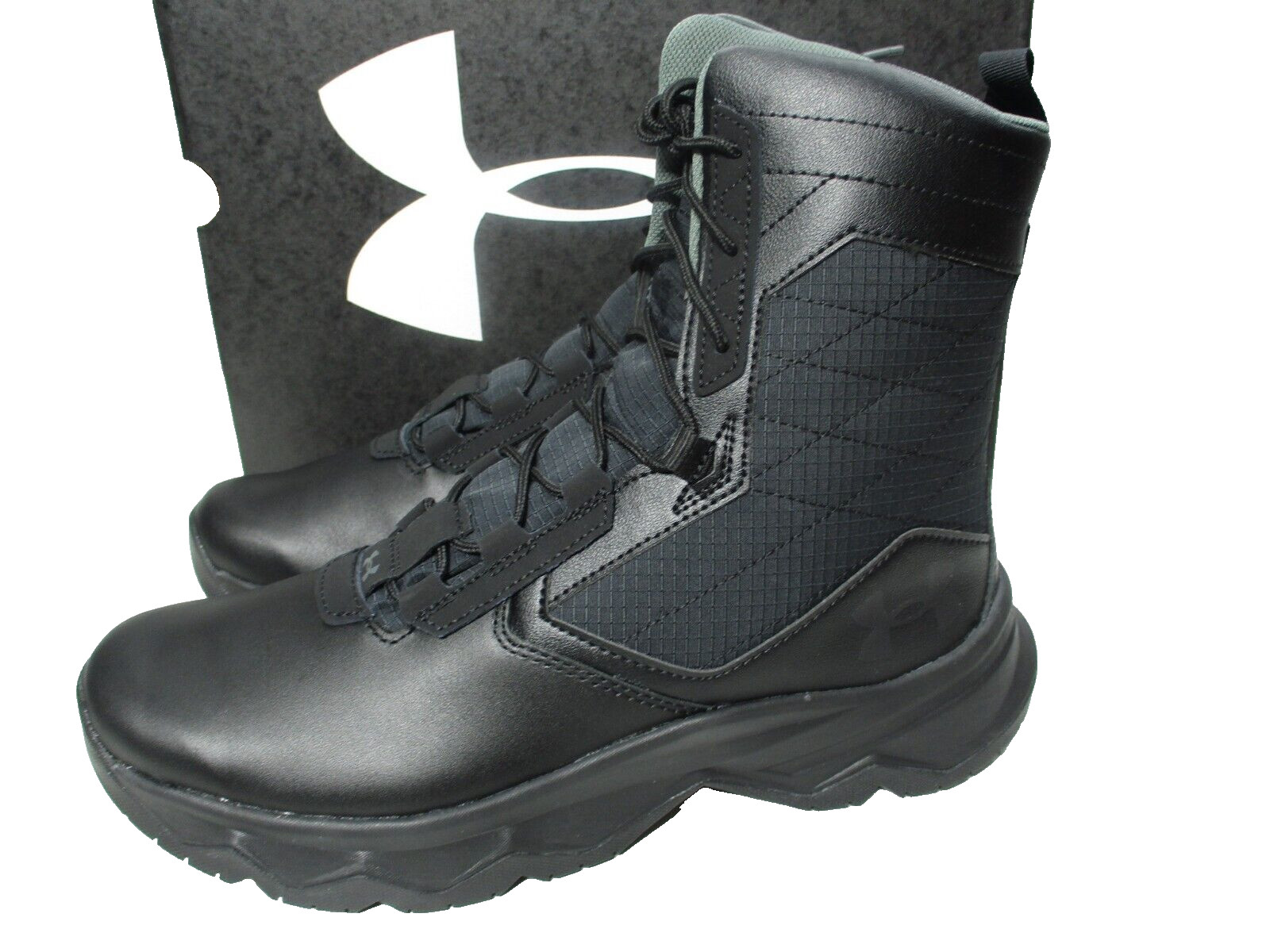Under Armour UA Stellar G2 Black Tactical Lace Boots Mens Sz 12