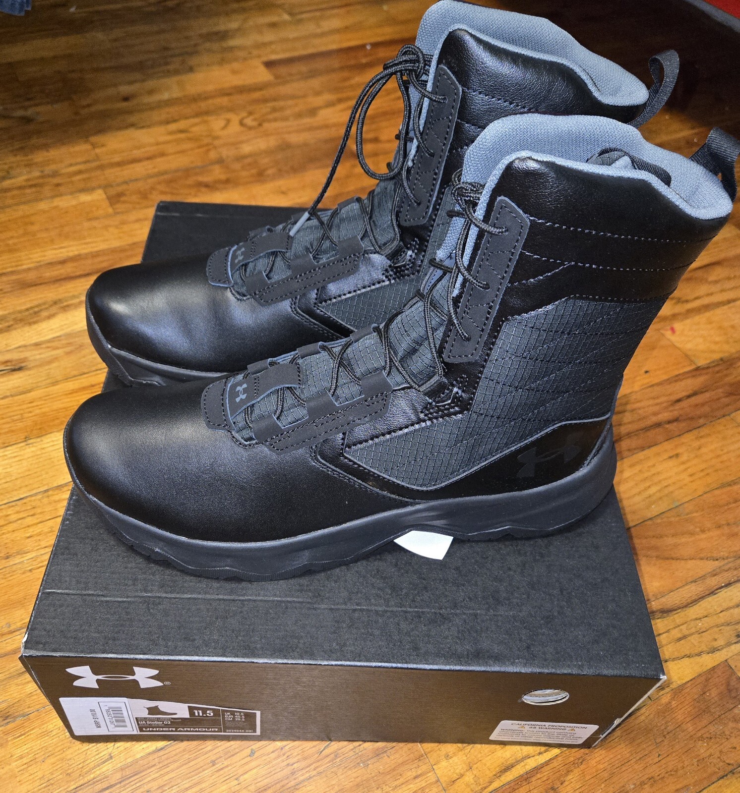 UNDER ARMOUR MENS Black Stellar G2 8″ Tactical Boot 3024946-001