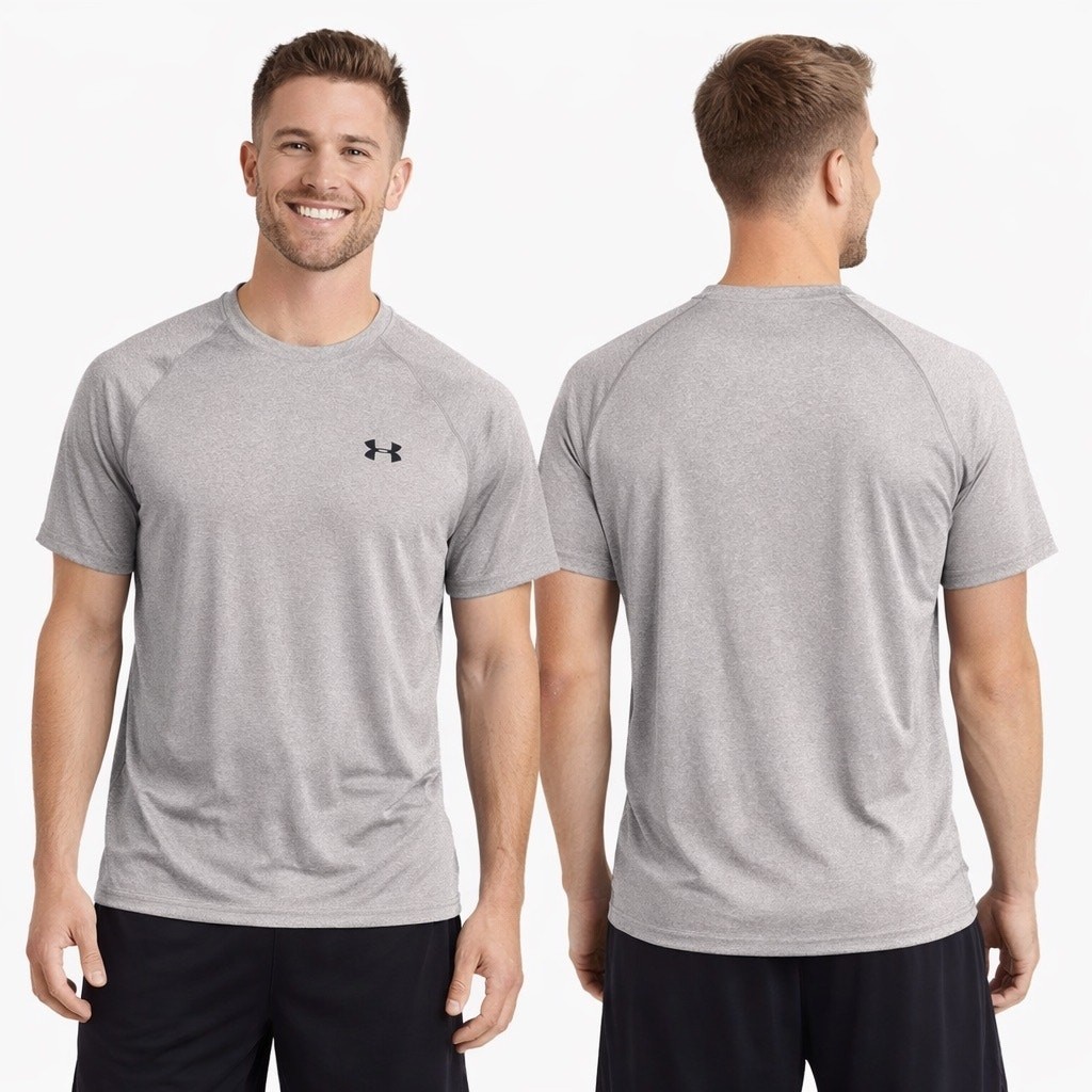 EUC Under Armour Men’s HeatGear Tech Tee Heather Gray XL