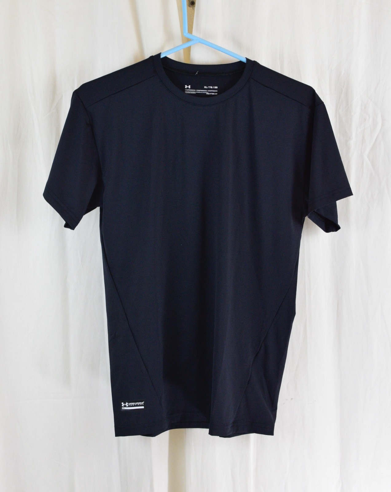 Under Armour Mens HeatGear Compression Short-Sleeve T-Shirt Black Size XL