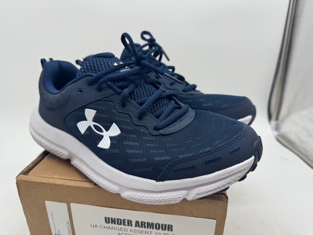 UNDER ARMOUR MEN’S CHARGED ASSERT 10 RUNNING SHOE ACADEMY BLUE WHITE SIZE 9.5