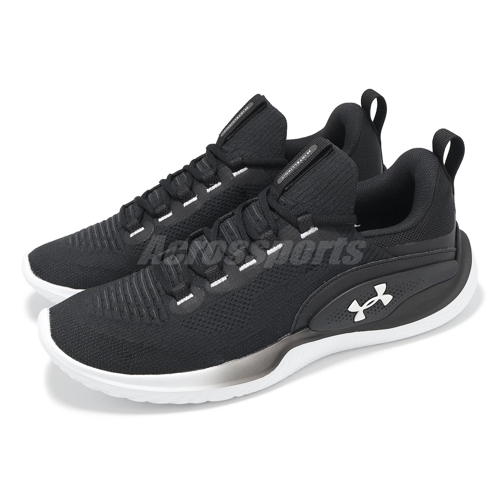 Under Armour Flow Dynamic UA Black White Men Cross Training Shoes 3026106-001