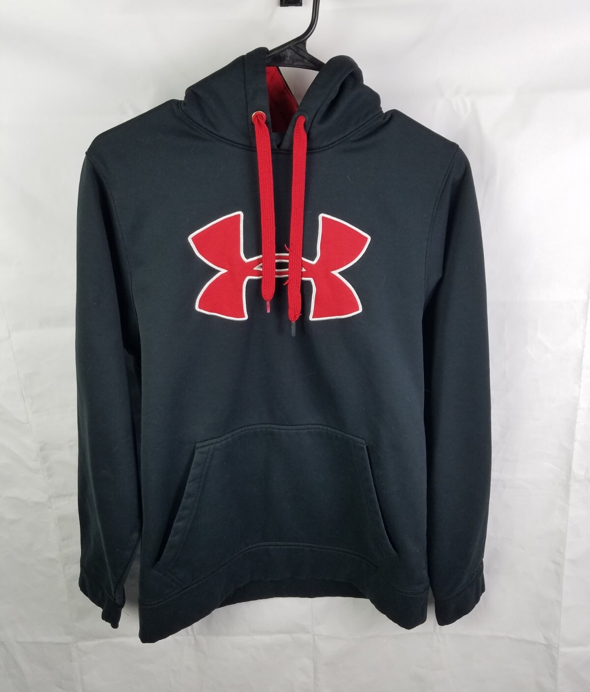 Under Armour Hoodie Men’s S Black UA Coldgear Loose Sweatshirt Big Logo Pullover