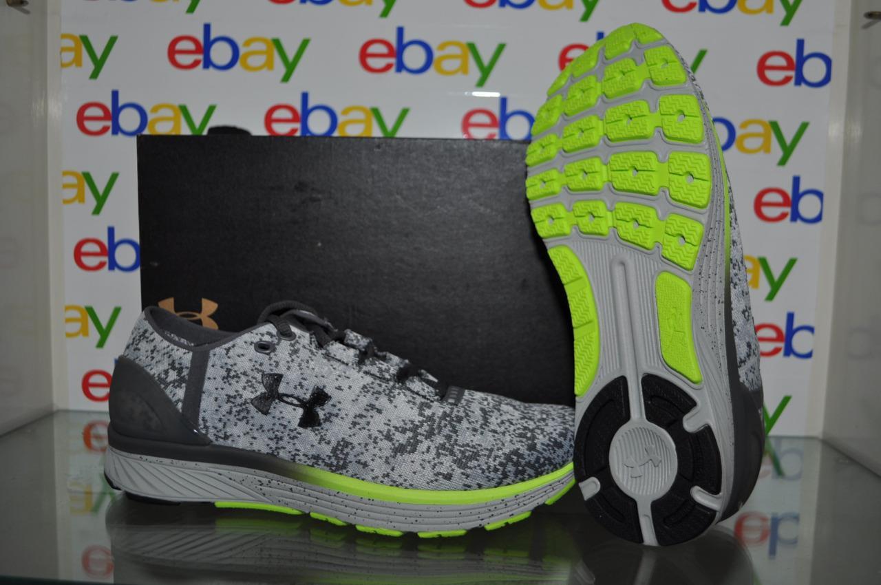 Under Armour Charged Bandit 3 Digi Mens Running Shoes 3000359 101 Gray NIB